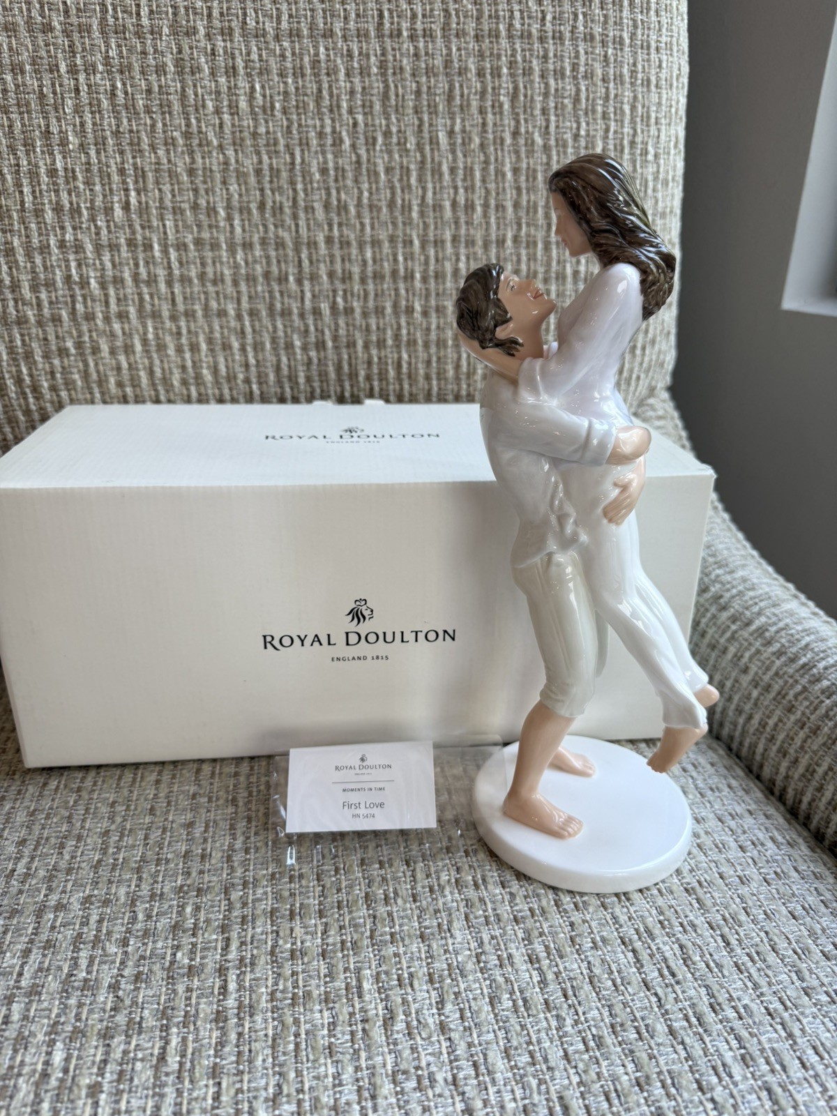 Royal Doulton First Love Young Couple Figurine 10.25 Royal Doulton First Love Young Couple Figurine 10.25