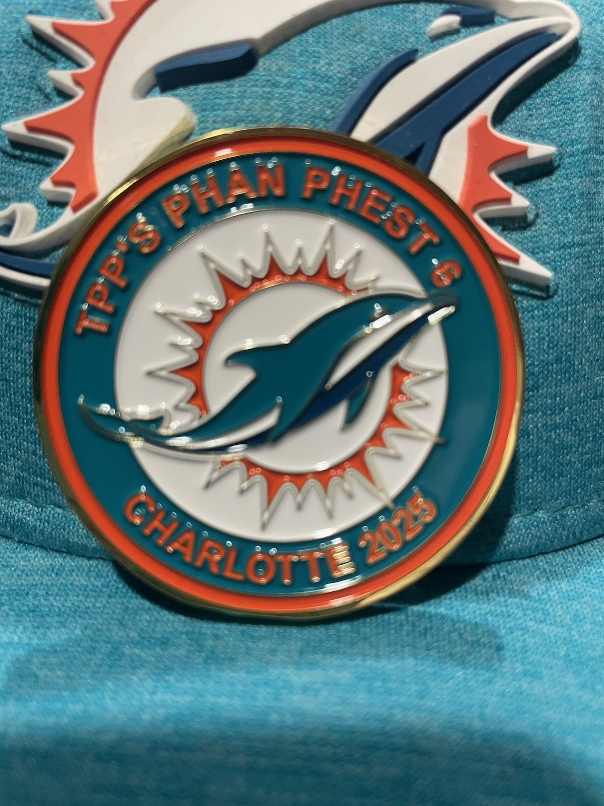 Miami Dolphins Challenge Coin TPP 2 Inch Metal front and back Phan Phest 6 Miami Dolphins Challenge Coin TPP 2 Inch Metal front and back Phan Phest 6