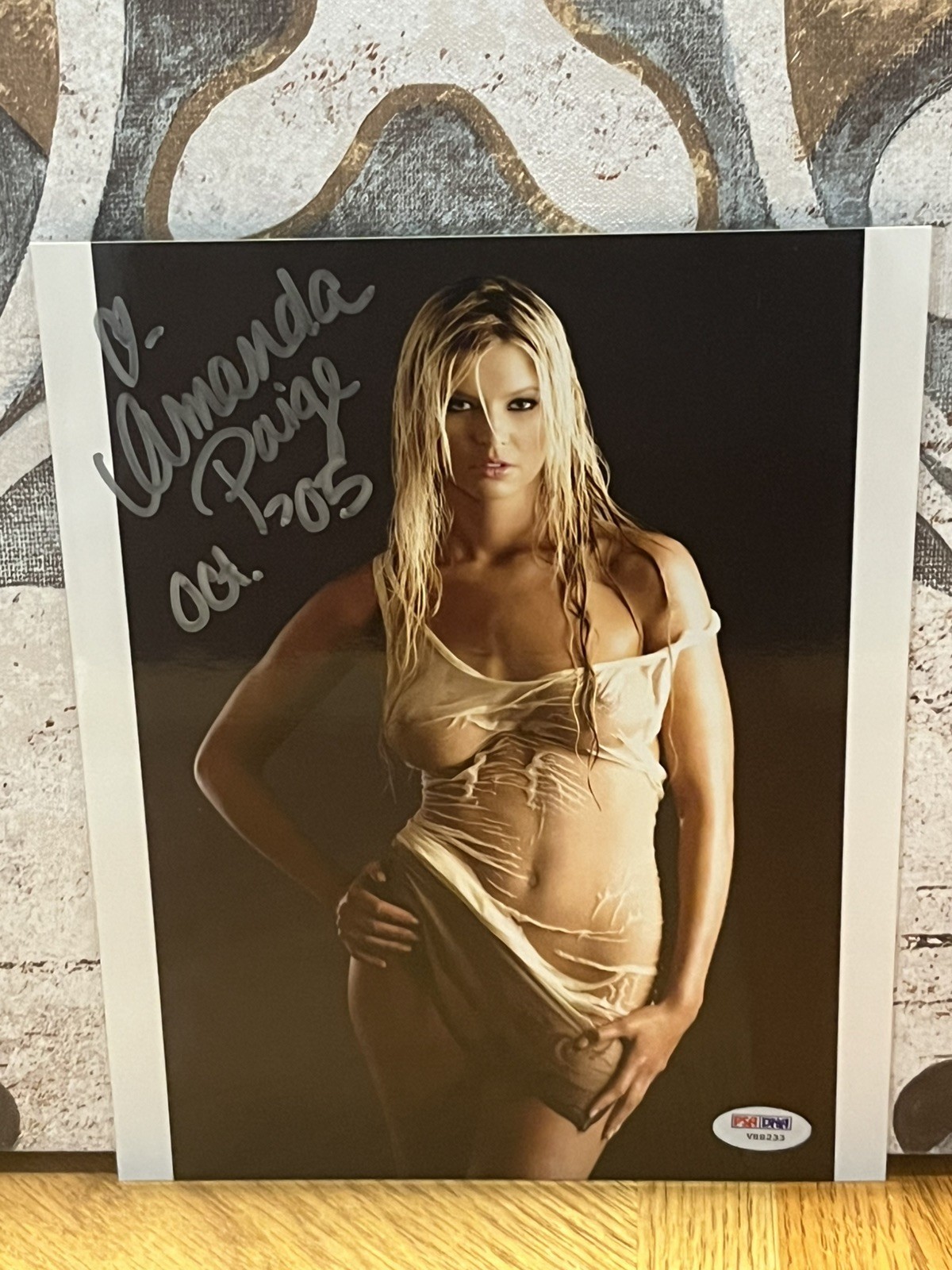 AMANDA PAIGE SIGNED 8 X 10 PHOTO PLAYBOY PLAYMATE OCTOBER 2005 PSA DNA COA (C)