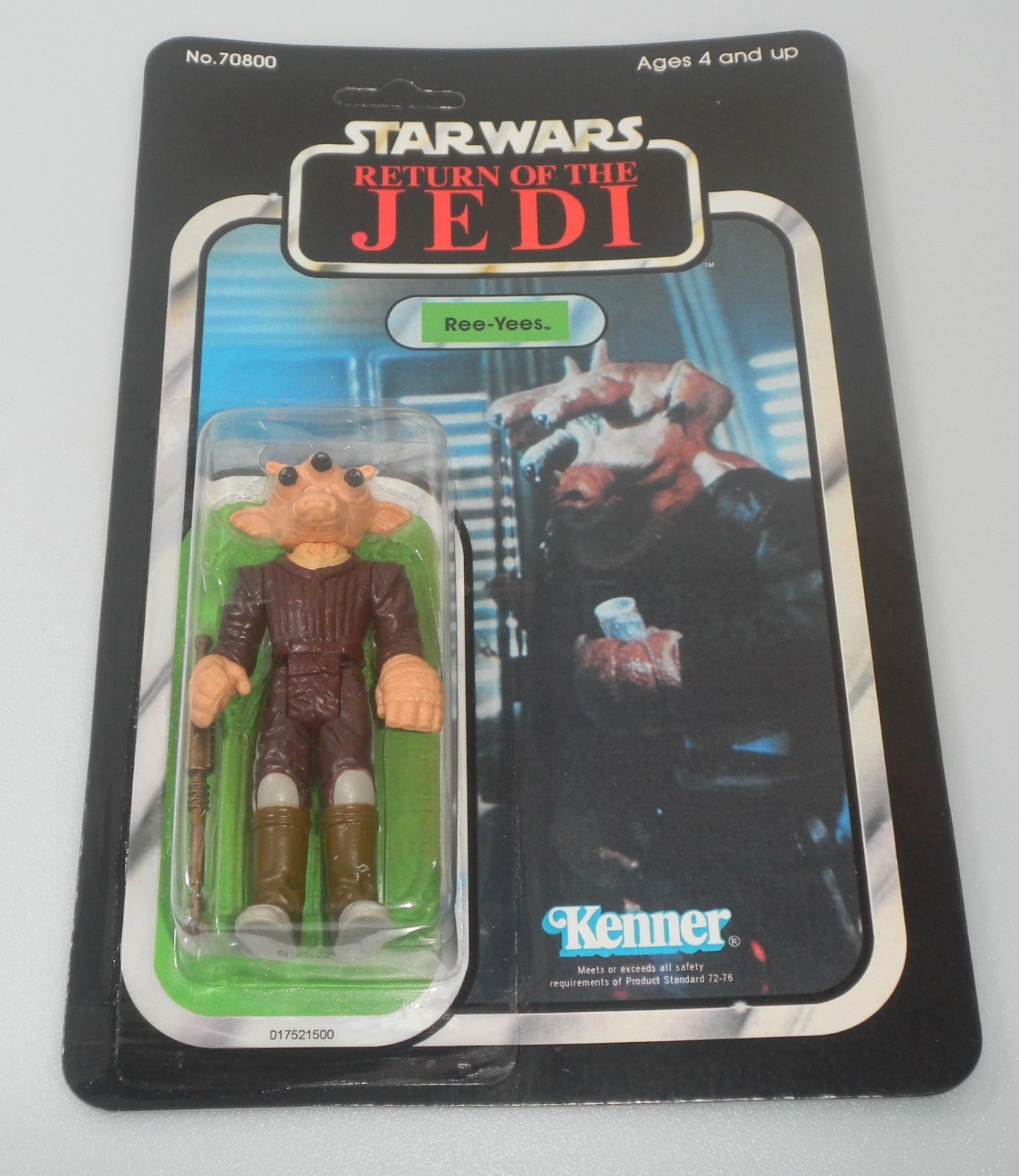 RECARDED 1983 Ree-Yees Star Wars ROTJ 100% Complete Vintage Figure & Accessories