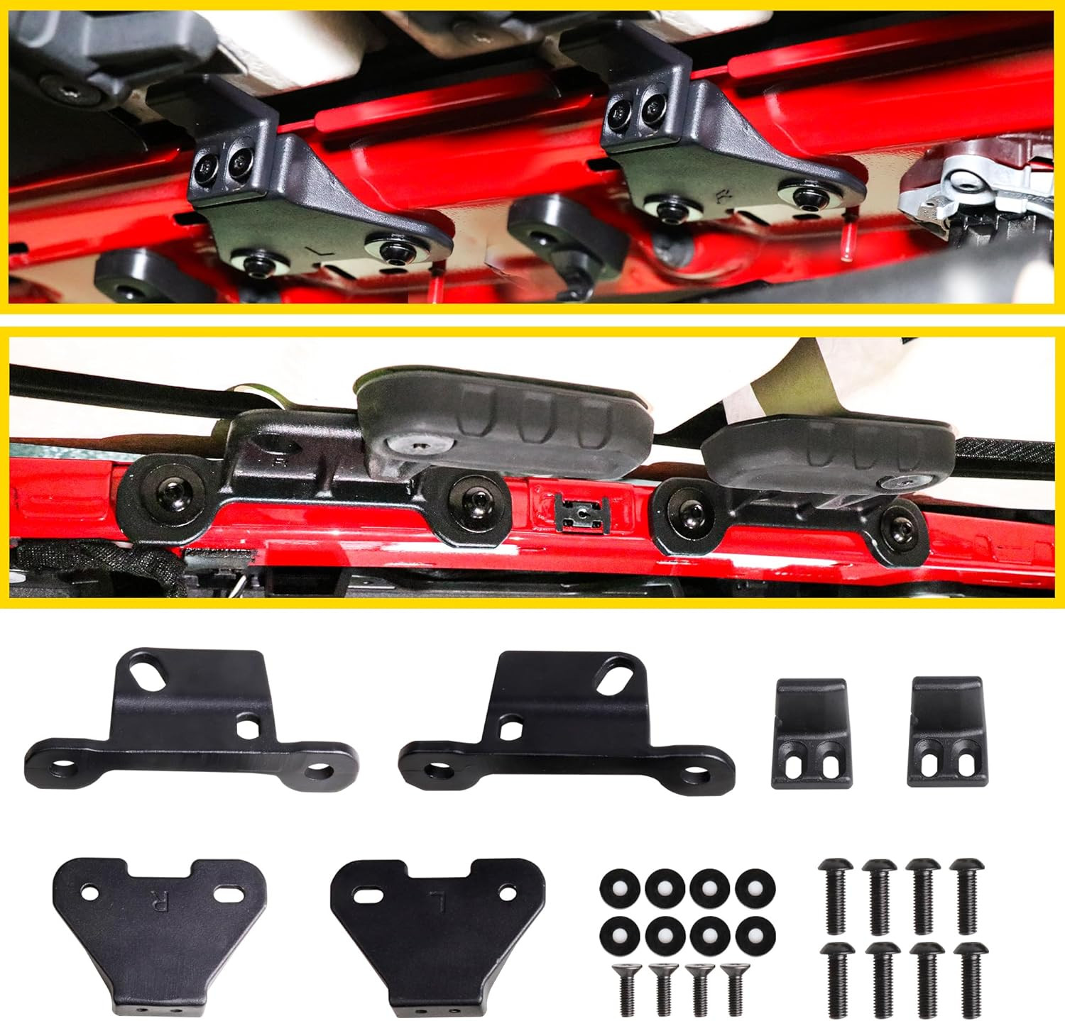 Hard Top Mounting Bracket Kit Compatible with 2018-2024 2025 Jeep Wrangler JL