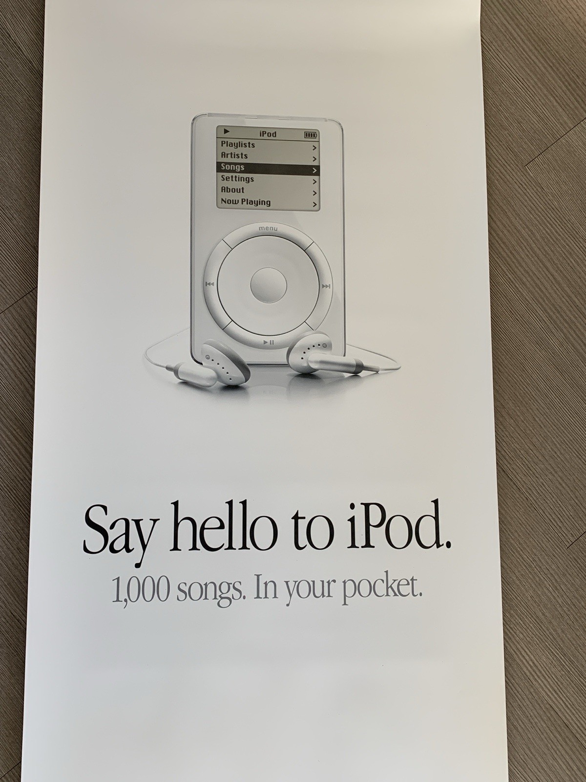 Rare Amazing Original Rare Apple iPod Classic 1st Generation Store Poster 