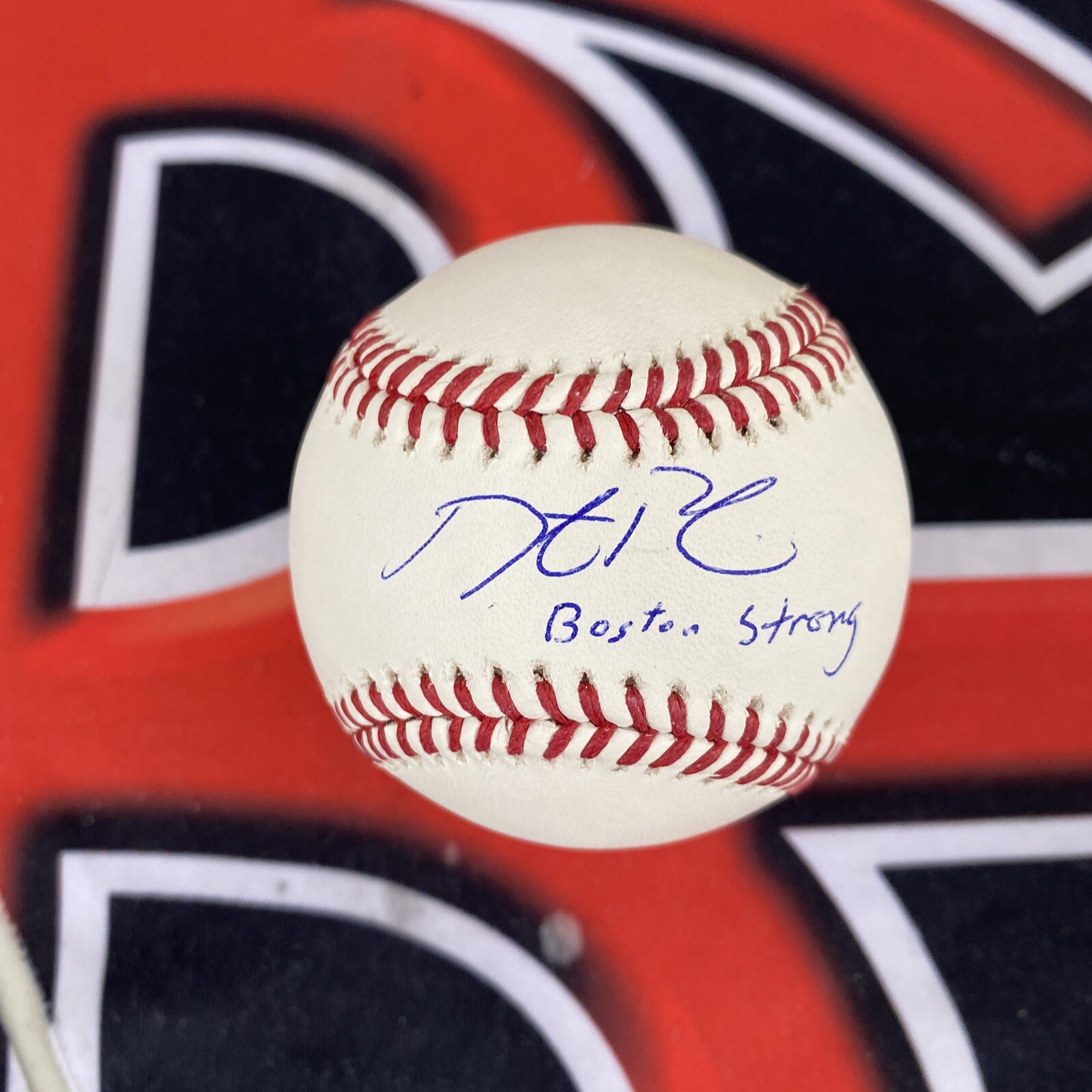 Dustin Pedroia Signed Boston Red Sox OMLB Boston Strong Inscription Steiner CX