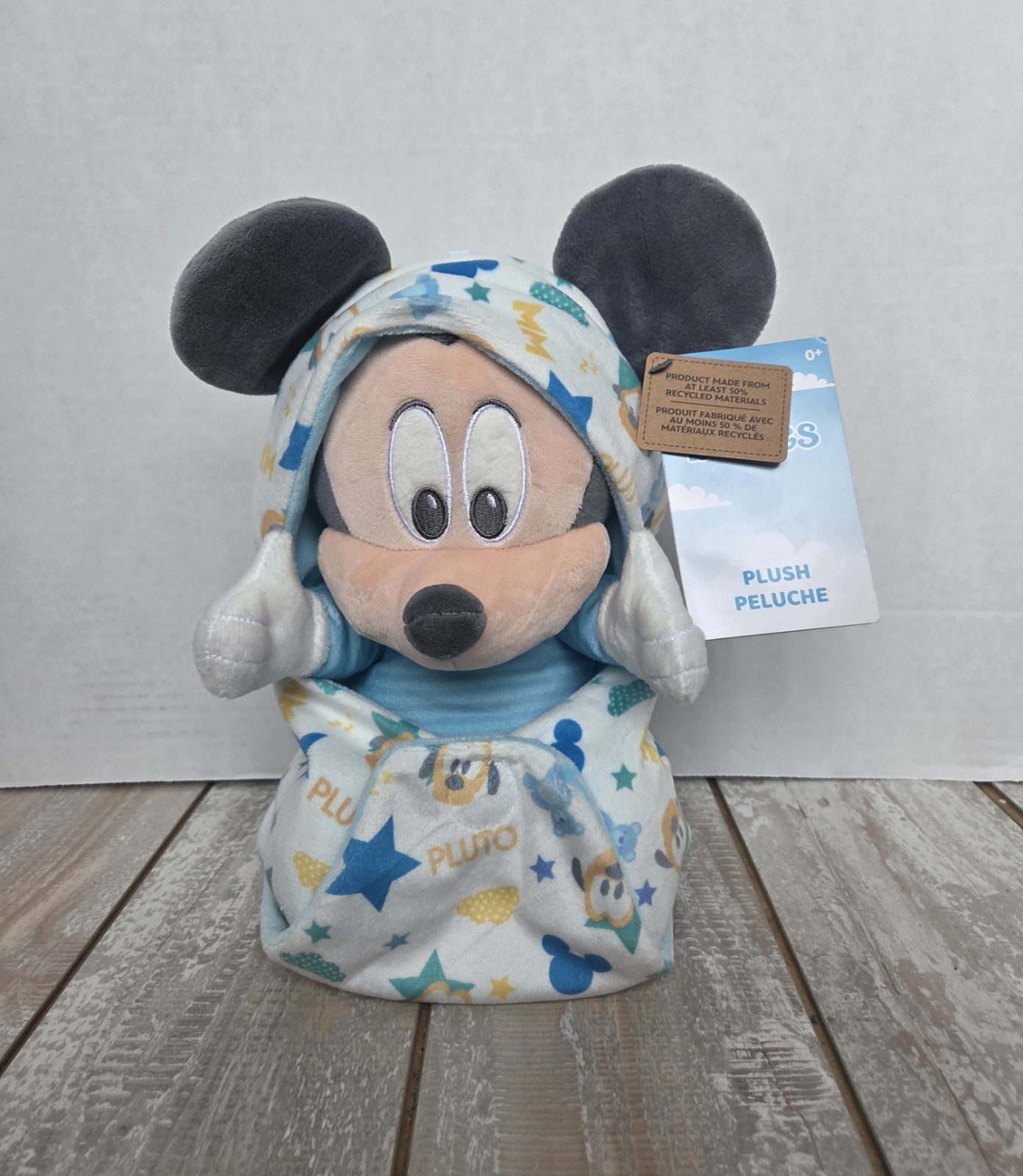 NEW 2023 Disney Parks Babies Baby Mickey Mouse With Pluto Blanket Pouch Plush