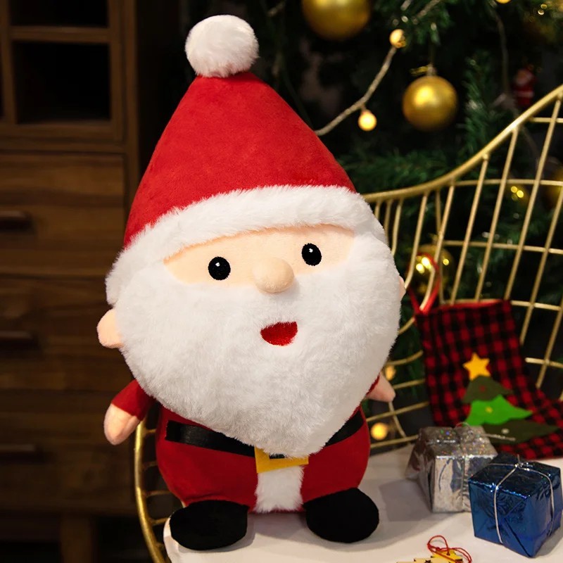 Cute Christmas Santa Snowman Reindeer Plush Stuffed Toy Soft Holiday Decor Gift