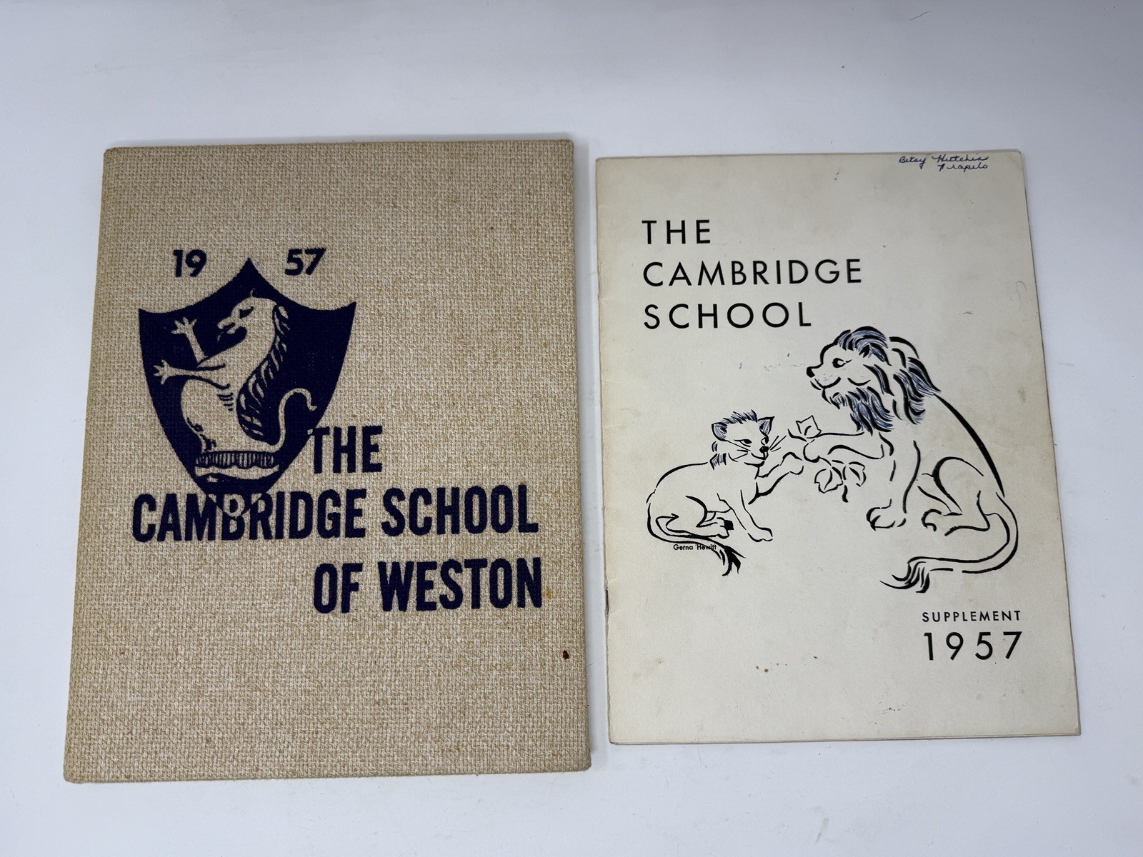 1957 Cambridge School of Weston Yearbook Eric von Hippel MIT + Supplement