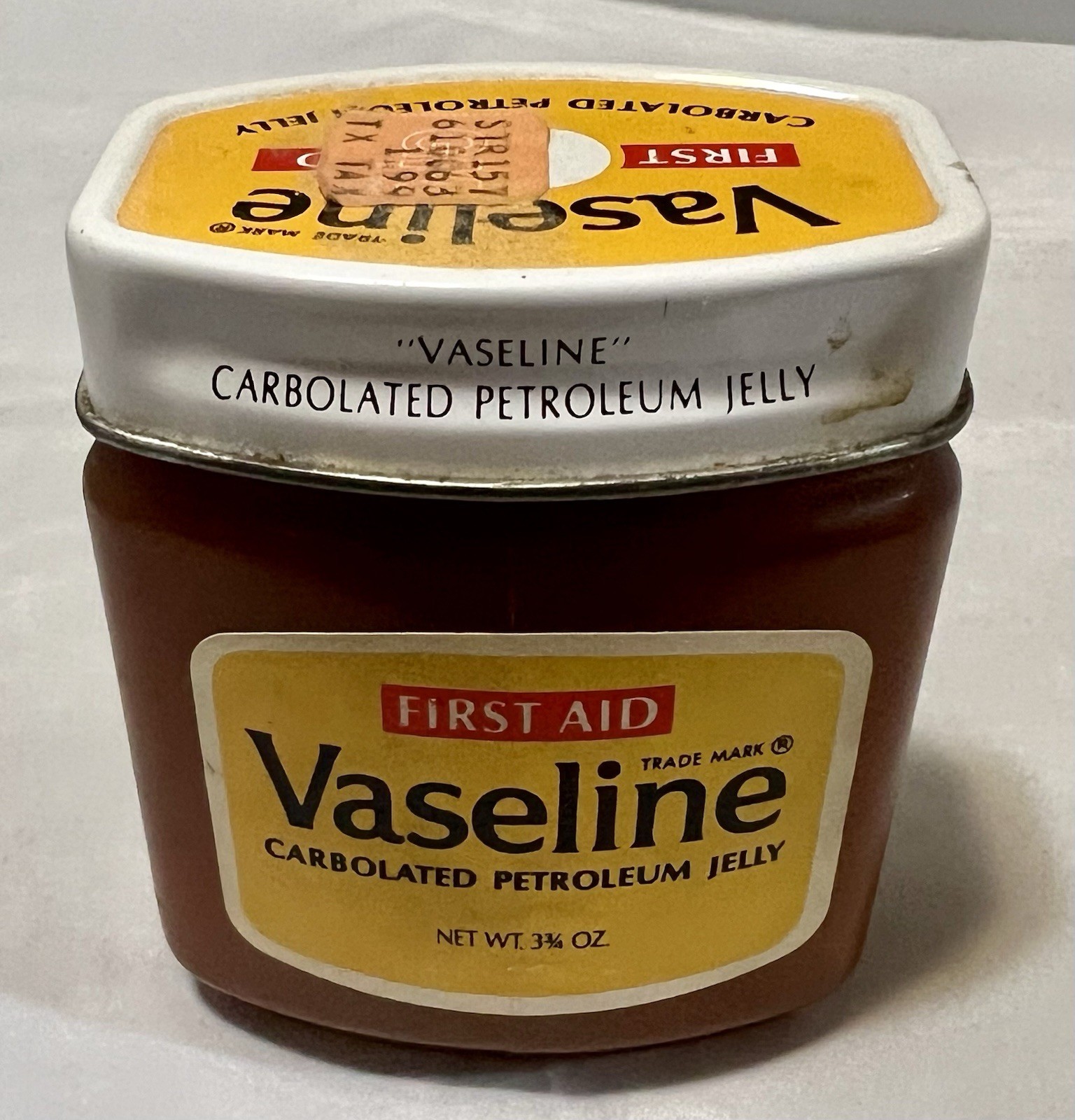 VASELINE MEDICATED Carbolated Petroleum JELLY MEDICAL DRESSING FIRST AID Vintage