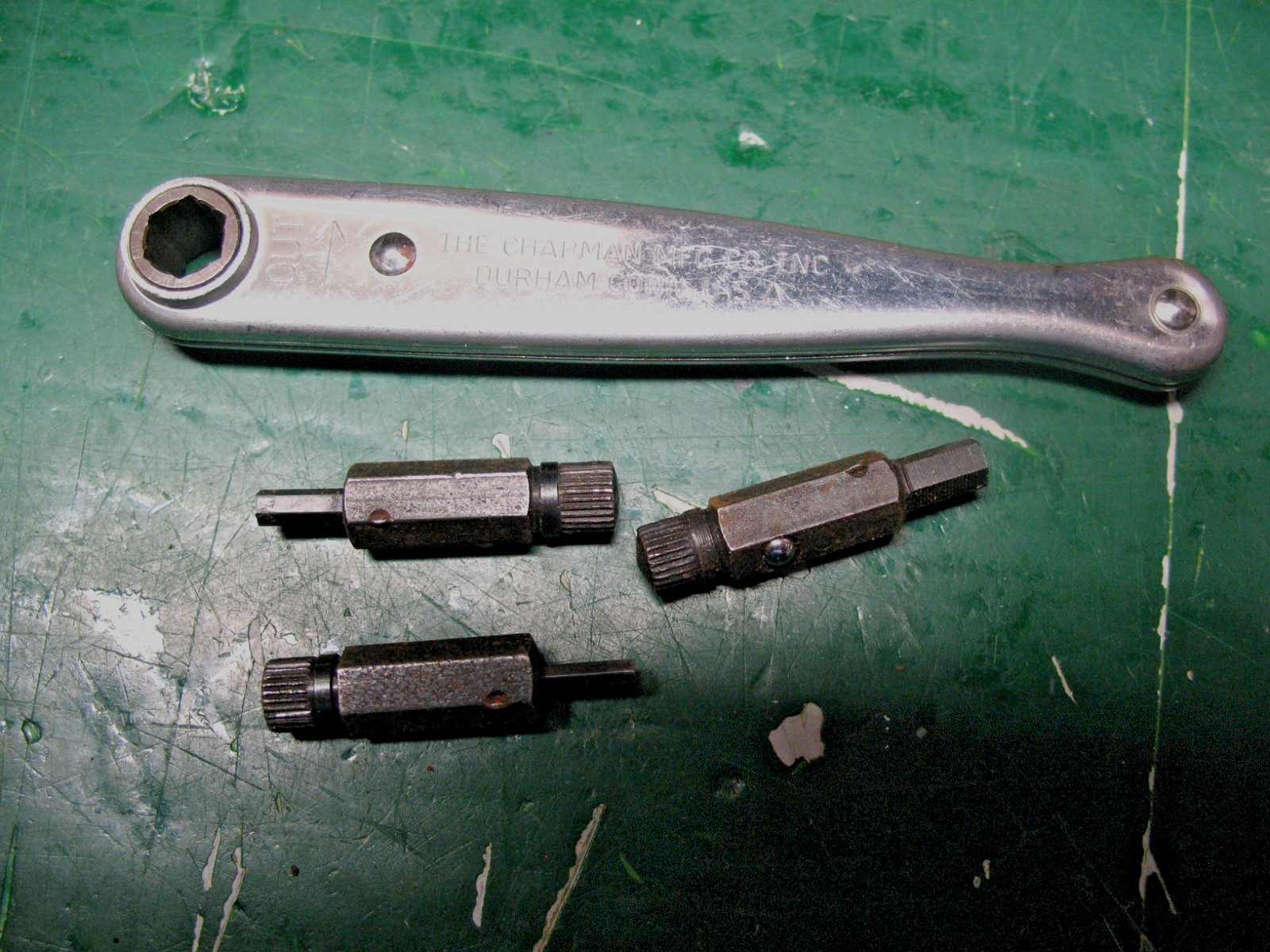 CHAPMAN TOOLS CM - 13 RATCHET AND HEX DRIVE BITS (3) STAINLESS VINTAGE USA CHAPMAN TOOLS CM - 13 RATCHET AND HEX DRIVE BITS (3) STAINLESS VINTAGE USA