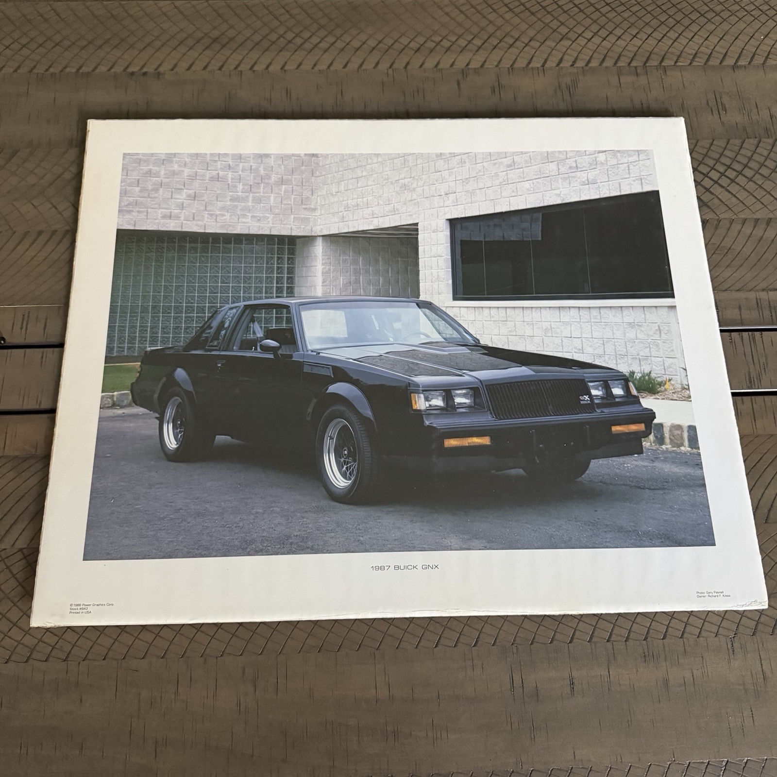 Vintage 1988 Power Graphics Car Poster 16” x 20” 1987 Buick GNX  #643