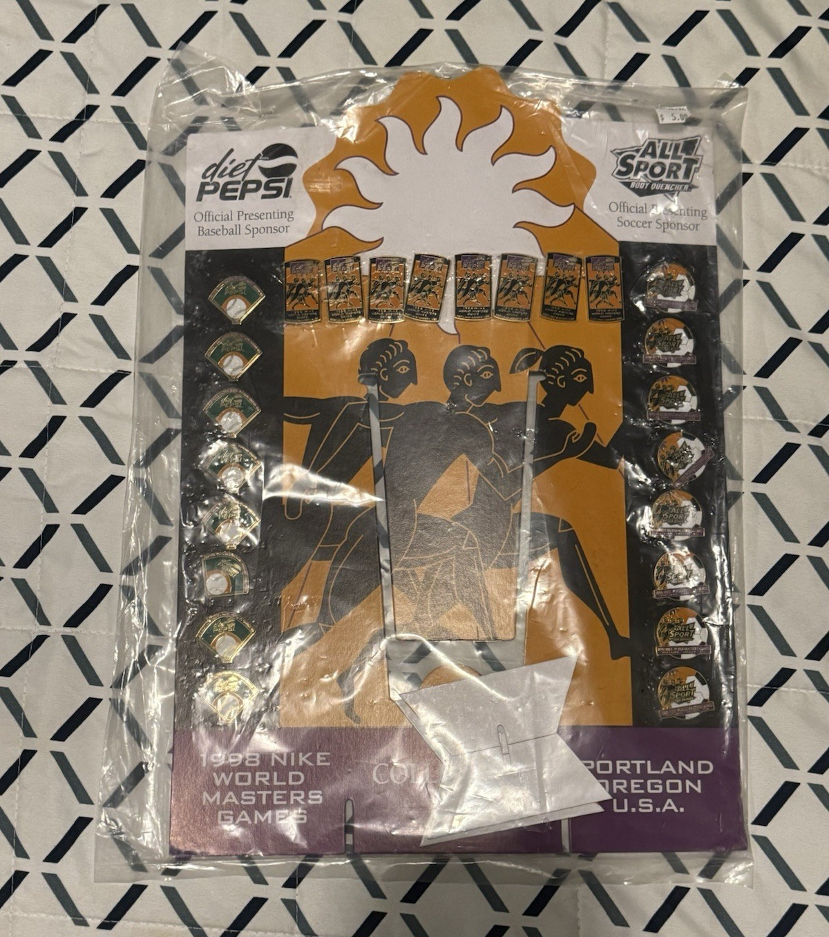 1998 Nike World Masters Games Pin Set Diet Pepsi All Sport 1998 Nike World Masters Games Pin Set Diet Pepsi All Sport