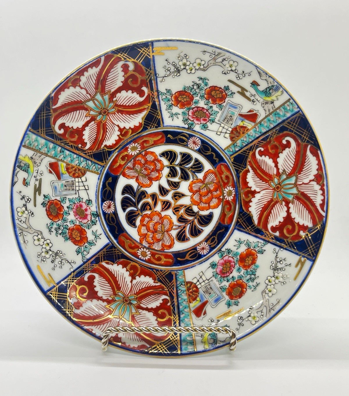 VTG gold Imari plate Otagiri Yamatoku Arita Japan hand painted porcelain stamped VTG gold Imari plate Otagiri Yamatoku Arita Japan hand painted porcelain stamped