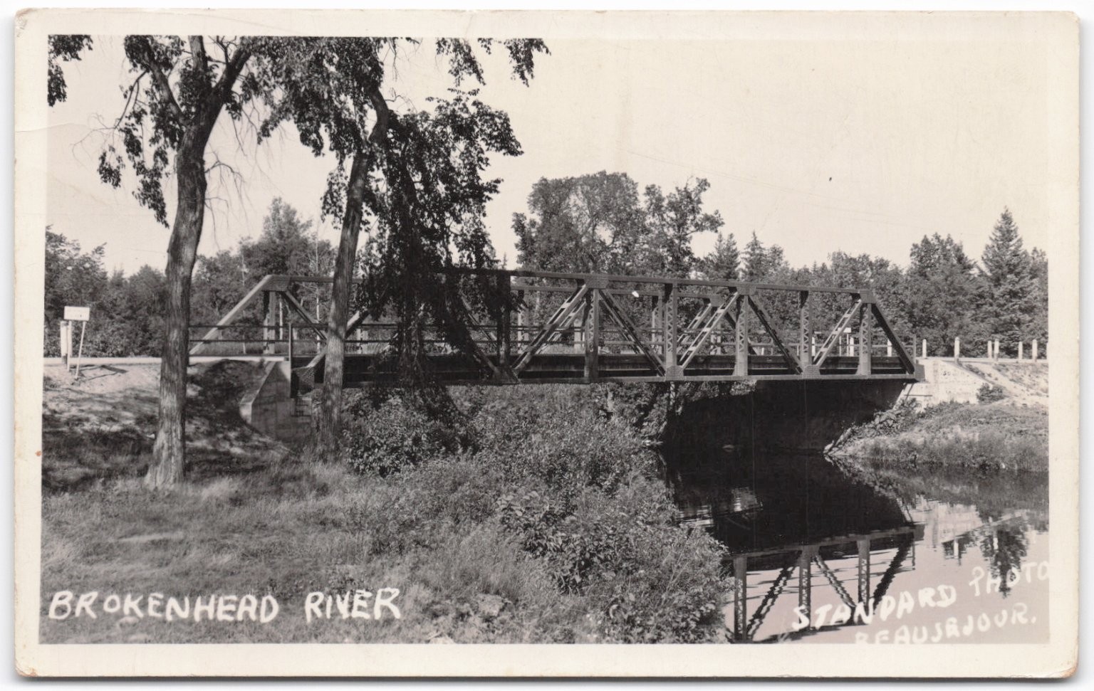 Vintage RPPC Brokenhead River Bridge Beauséjour Manitoba Canada Standard Photo Vintage RPPC Brokenhead River Bridge Beauséjour Manitoba Canada Standard Photo