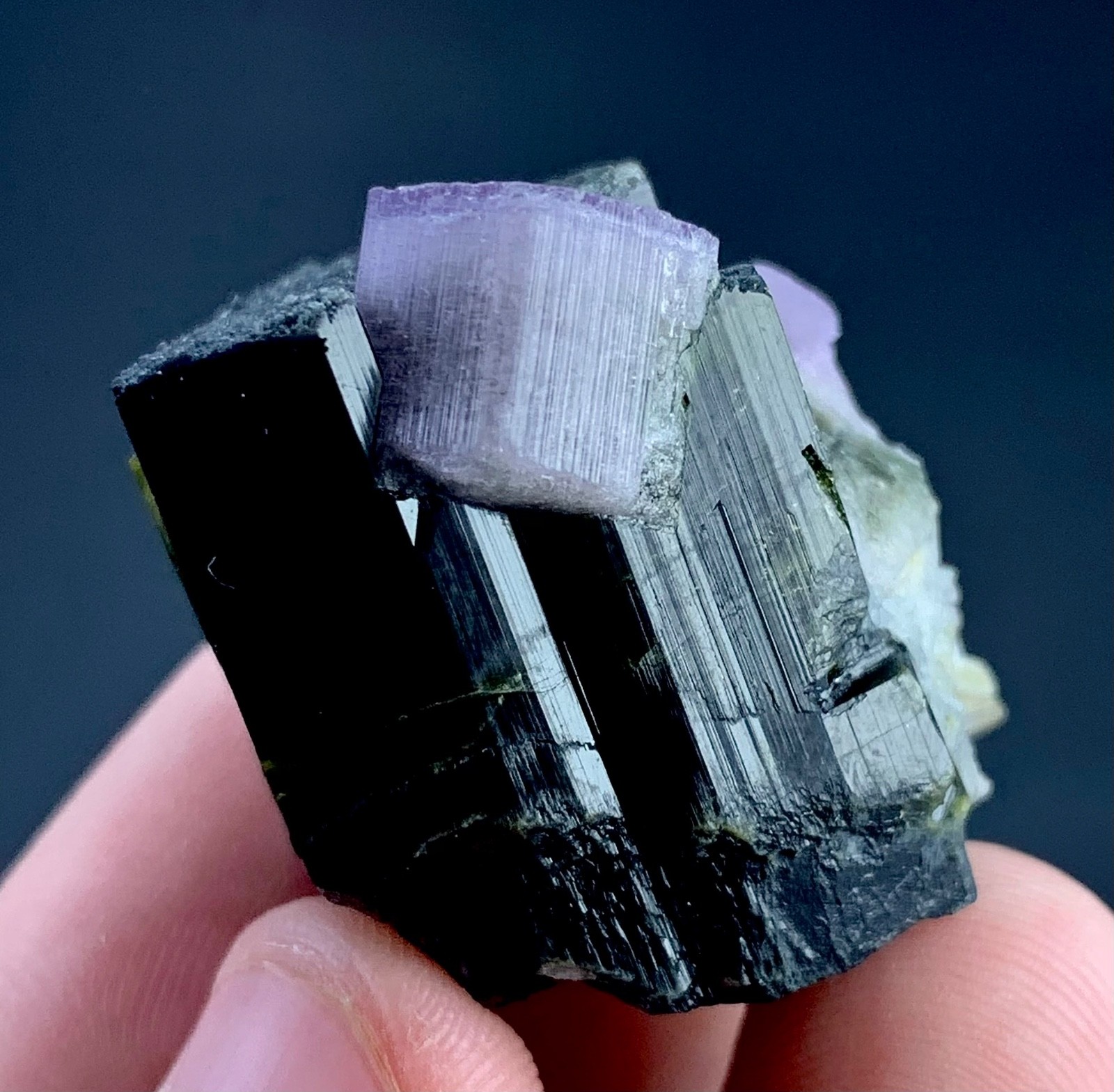 145 Carat Apatite Crystals On Tourmaline Specimen From Pakistan