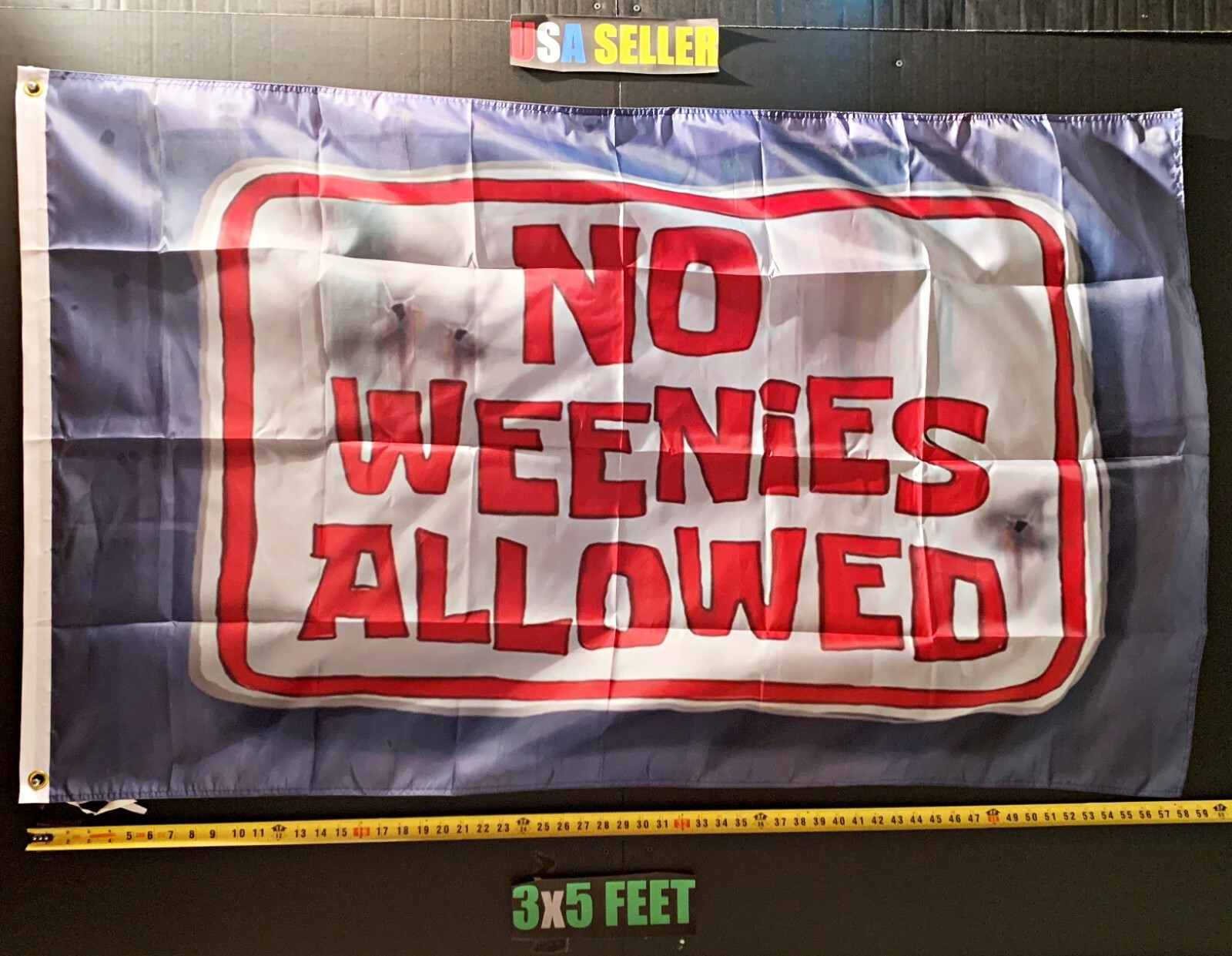 Party Flag  No Weenies Beer Busch Trump Drinking Fun USA Sign 3x5\'
