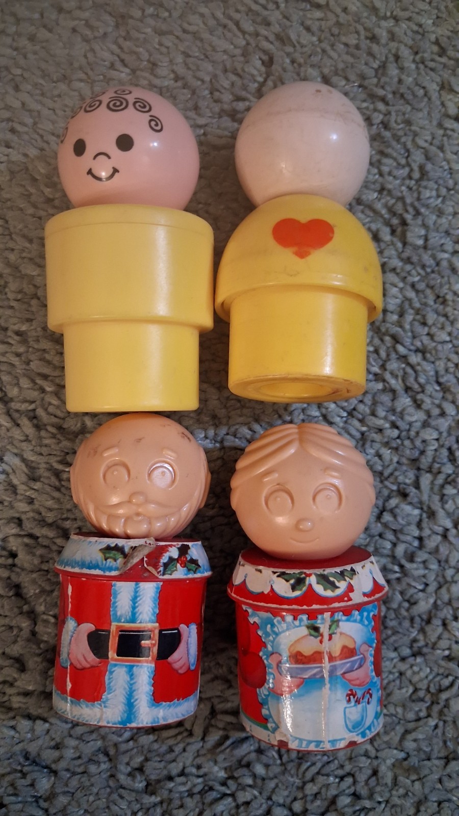 Vintage 1989 Tupperware Tuppertoys Santa & Mrs Claus Toys 3\