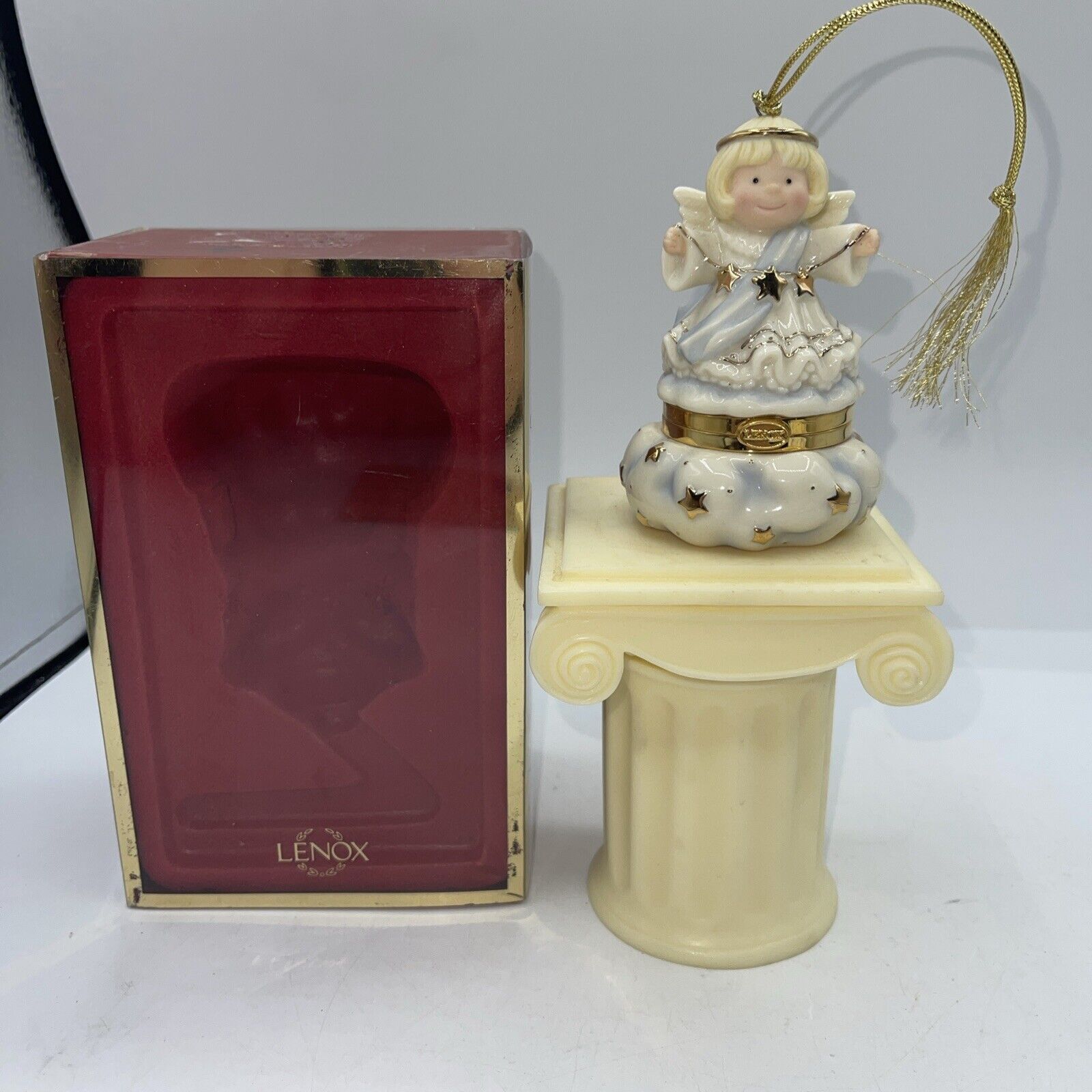 Lenox Hinged Trinket Angel Box Christmas Ornament Treasure Collection 6339543