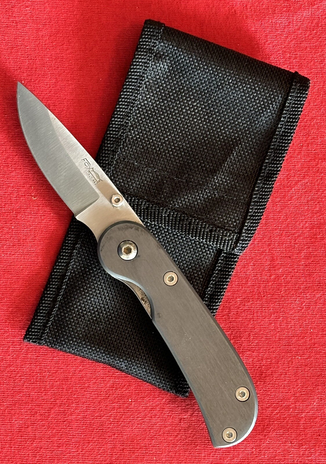 FOX - MANIAGO ITALY- 440 SINGLE BLADE VINTAGE- RARE DISCONTINUED WITH SHEATH 