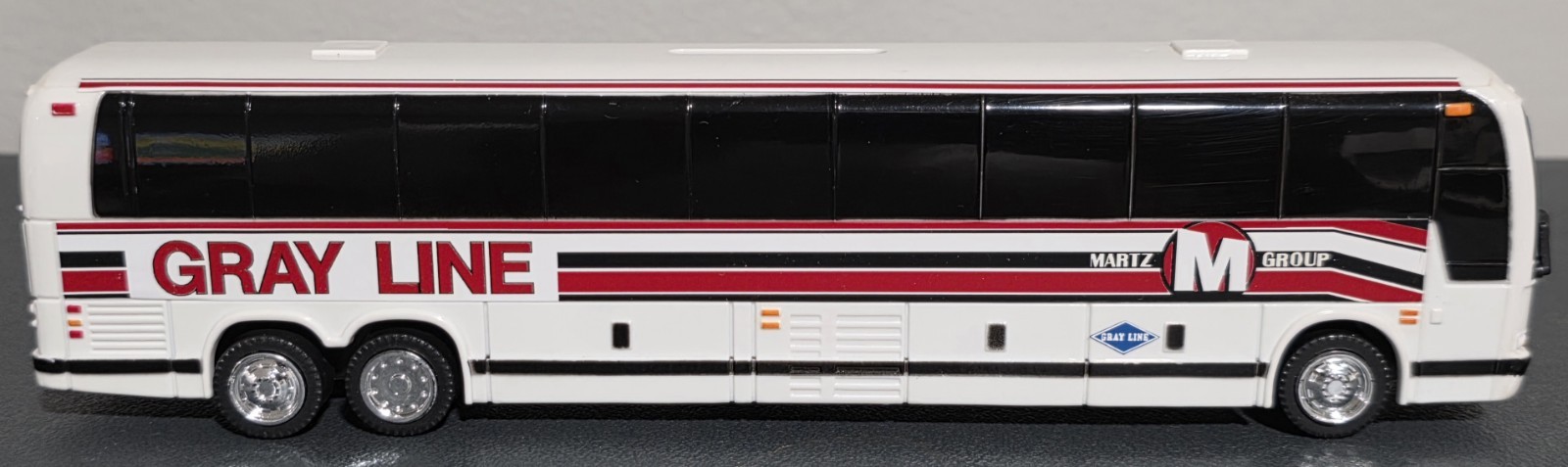 1:50 Prevost Gray Line Martz Group Charter Bus Bank Promotional Model Coach
