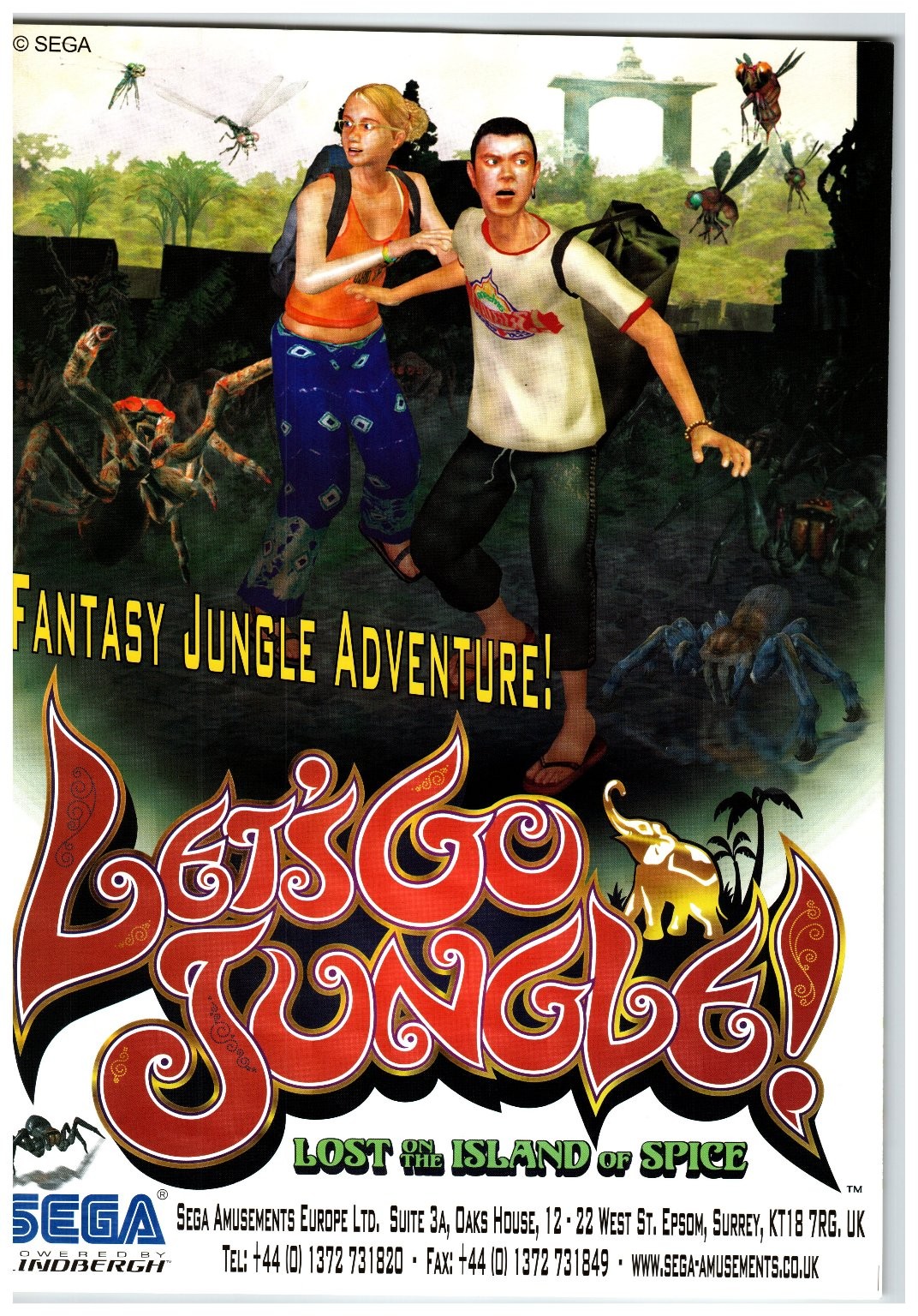 SEGA Let's Go Jungle Arcade Game Promo Flyer 2006 UK Amusement Ephemera SEGA Let's Go Jungle Arcade Game Promo Flyer 2006 UK Amusement Ephemera