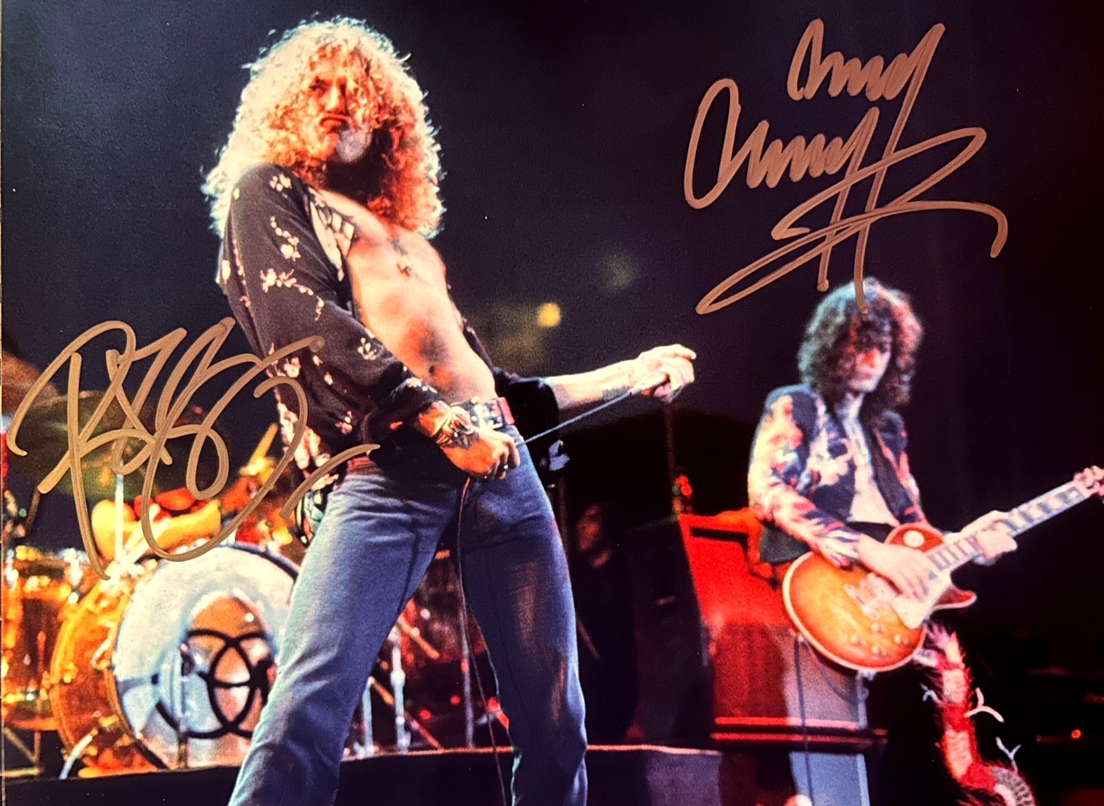 LED ZEPPELIN Signed (JIMMY PAGE, ROBERT PLANT) 8x10