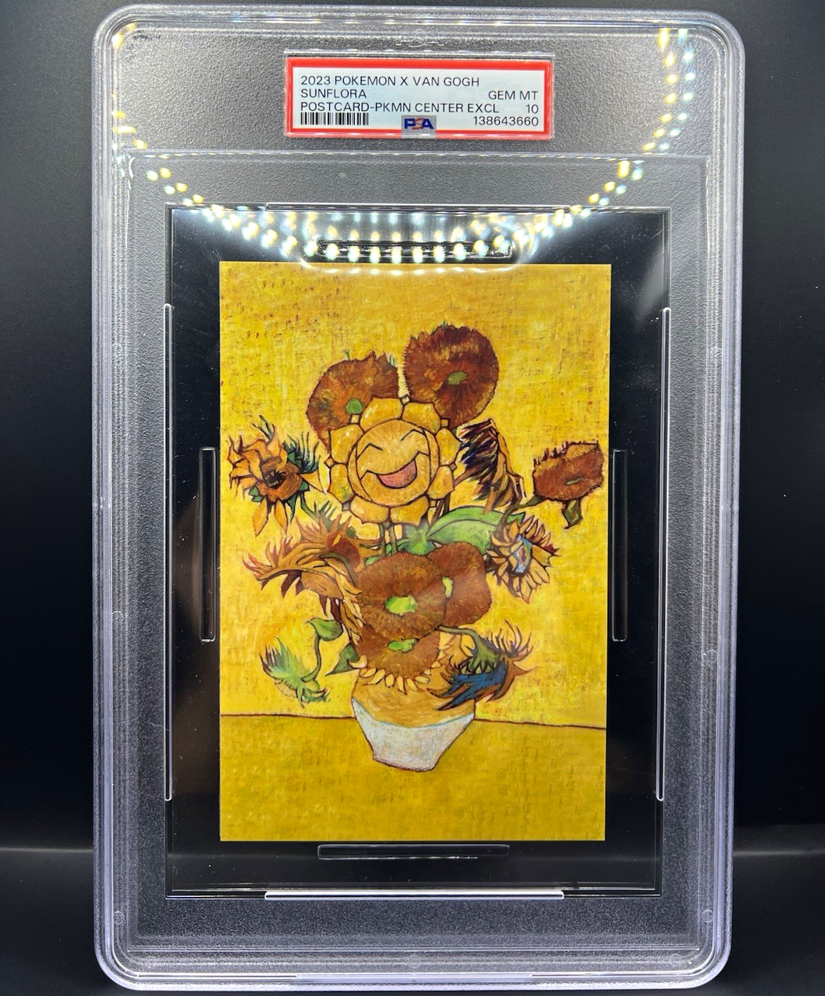 Pokémon Center 2023 Pokémon x Van Gogh Sunflora Postcard PSA 10