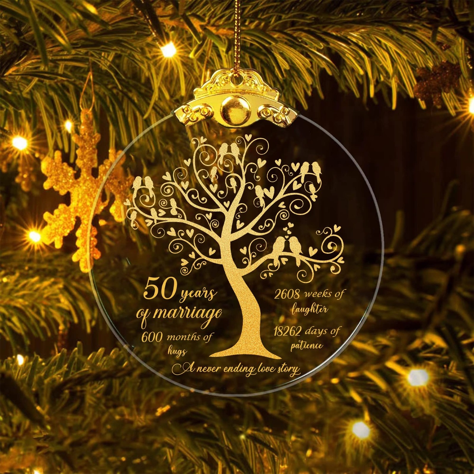 50 Year Wedding Ornament Gifts, 50th Anniversary Wedding Ornaments 50 Year Wedding Ornament Gifts, 50th Anniversary Wedding Ornaments