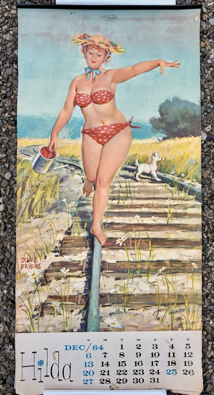 Vintage 1964 1965 Hilda Pin Up Calendar Duane Bryers Arts Glass Tacoma WA Vintage 1964 1965 Hilda Pin Up Calendar Duane Bryers Arts Glass Tacoma WA