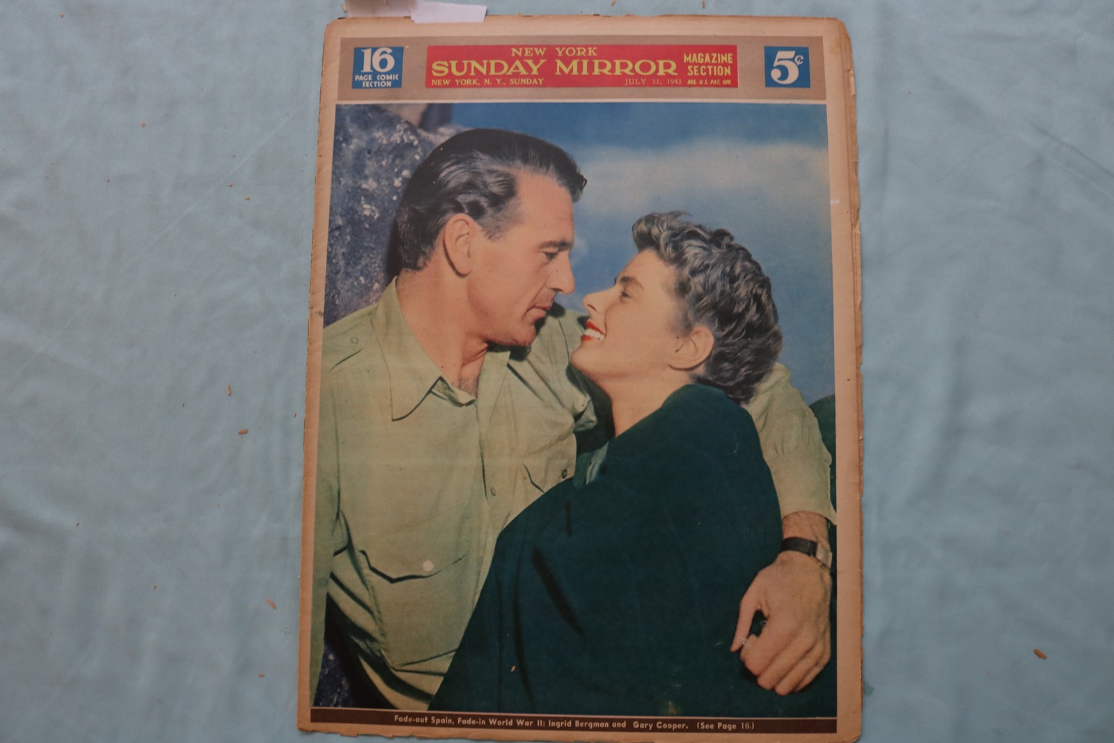 1943 JULY 11 SUNDAY MIRROR MAGAZINE SECTION - COOPER-BERGMAN-ROCKWELL - NP 9088 1943 JULY 11 SUNDAY MIRROR MAGAZINE SECTION - COOPER-BERGMAN-ROCKWELL - NP 9088