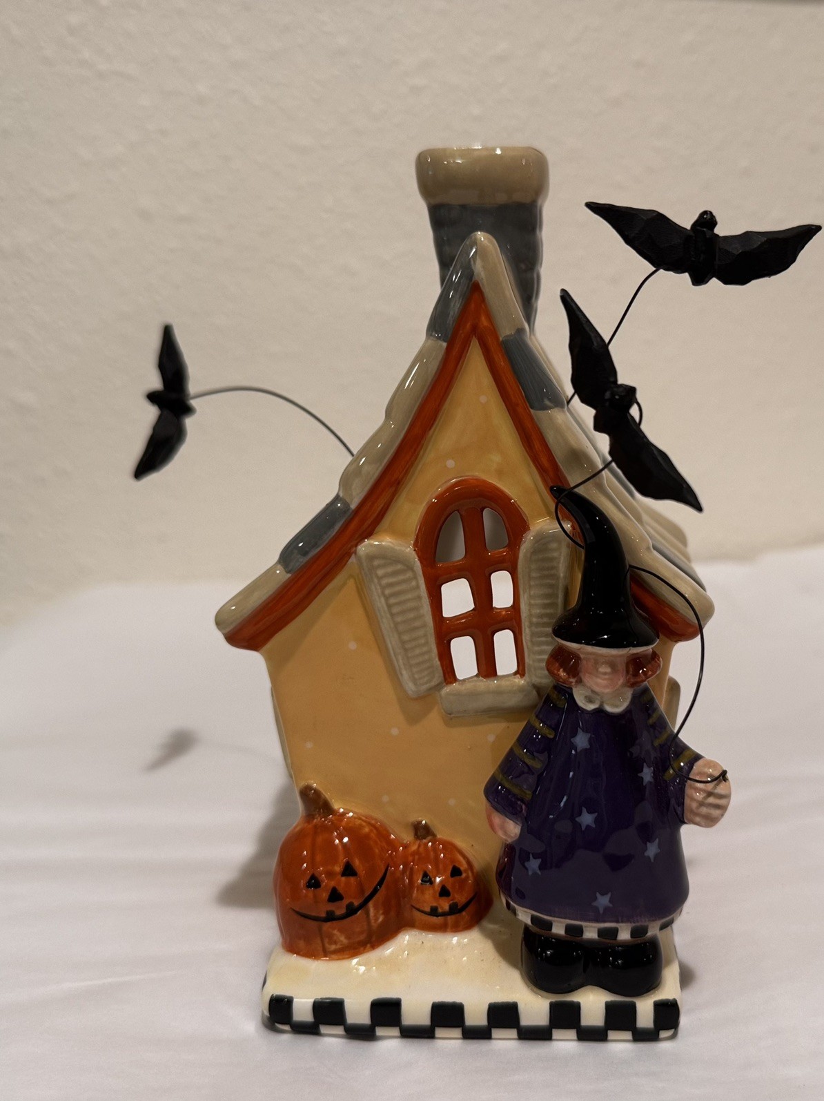 Williraye Studio Halloween Haunted House Luminary Candle Tea Light Witch Bats Williraye Studio Halloween Haunted House Luminary Candle Tea Light Witch Bats