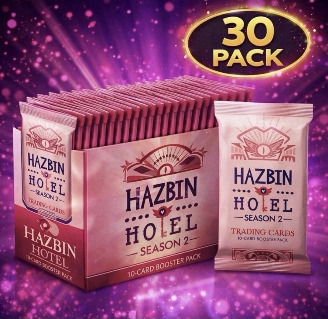 30 LOT HAZBIN HOTEL Season 2 Trading Cards 2nd Edition Booster Pack 30 LOT HAZBIN HOTEL Season 2 Trading Cards 2nd Edition Booster Pack