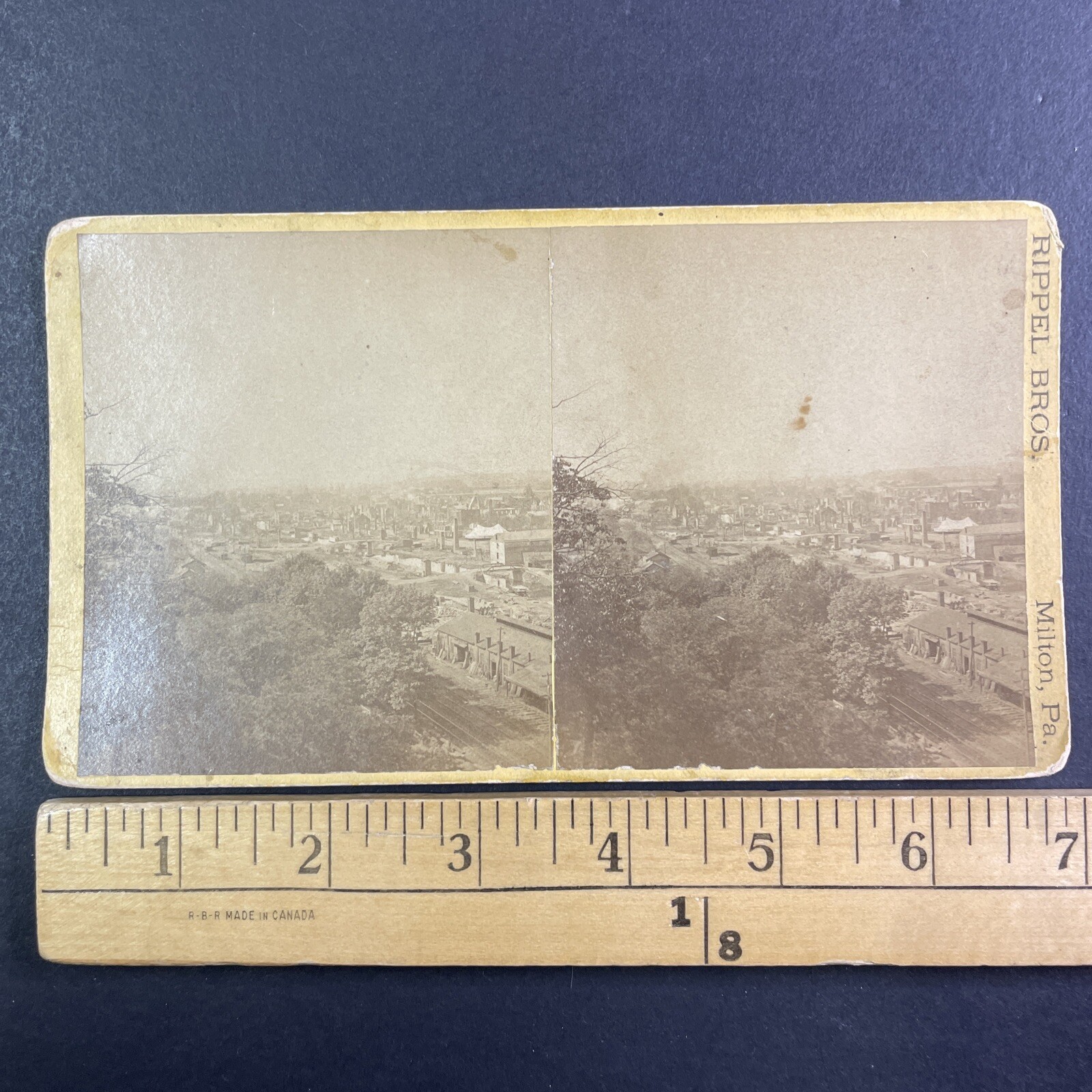 Milton PA Great Fire Disaster Stereoview Rippel Bros. 1880 Historic Scene Milton PA Great Fire Disaster Stereoview Rippel Bros. 1880 Historic Scene