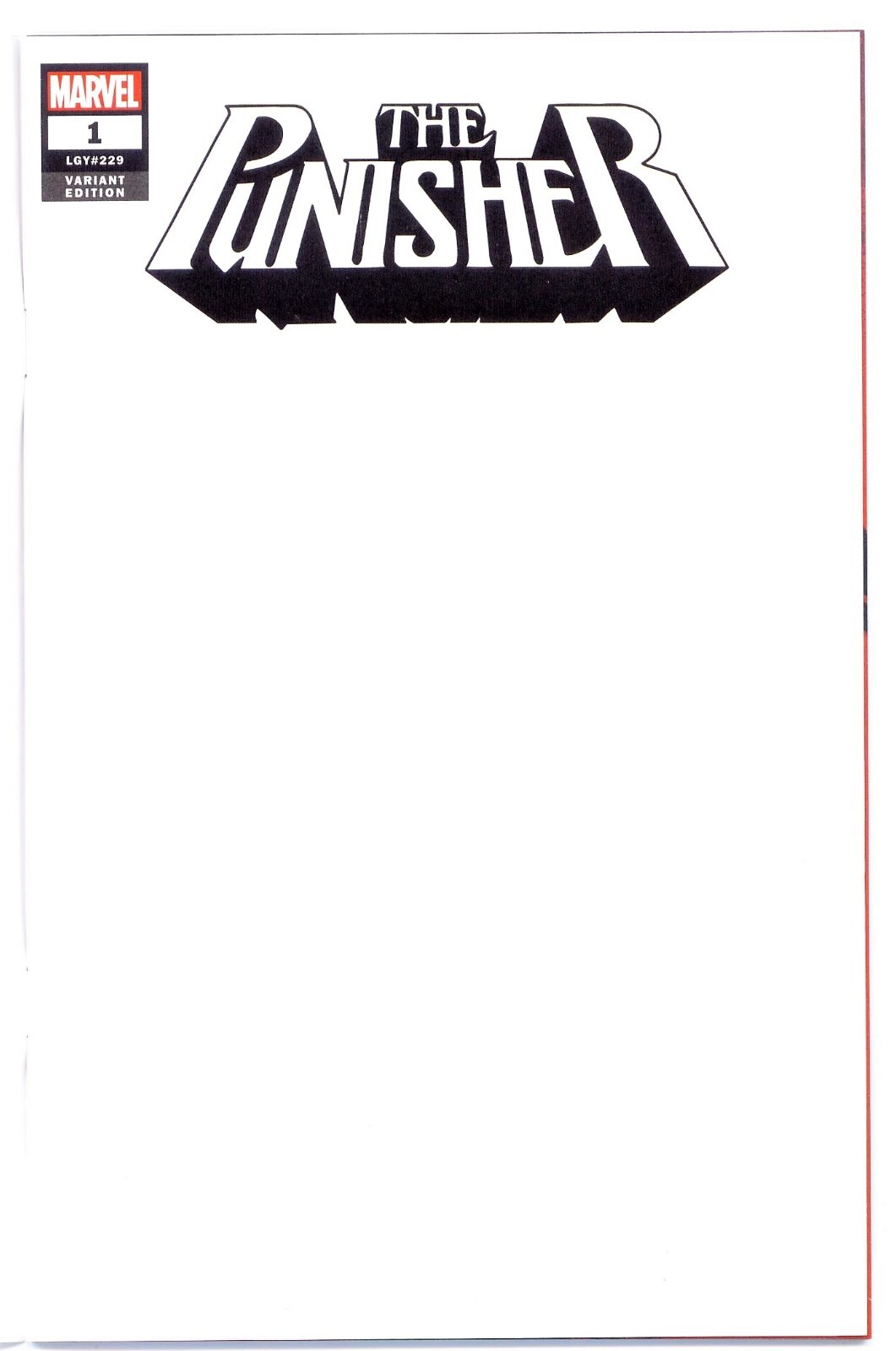 PUNISHER Vol.12 #1(10/18)BLANK VARIANT(DARIO AGGER/BLACK WIDOW)NM/MT(9.8)(RAW)