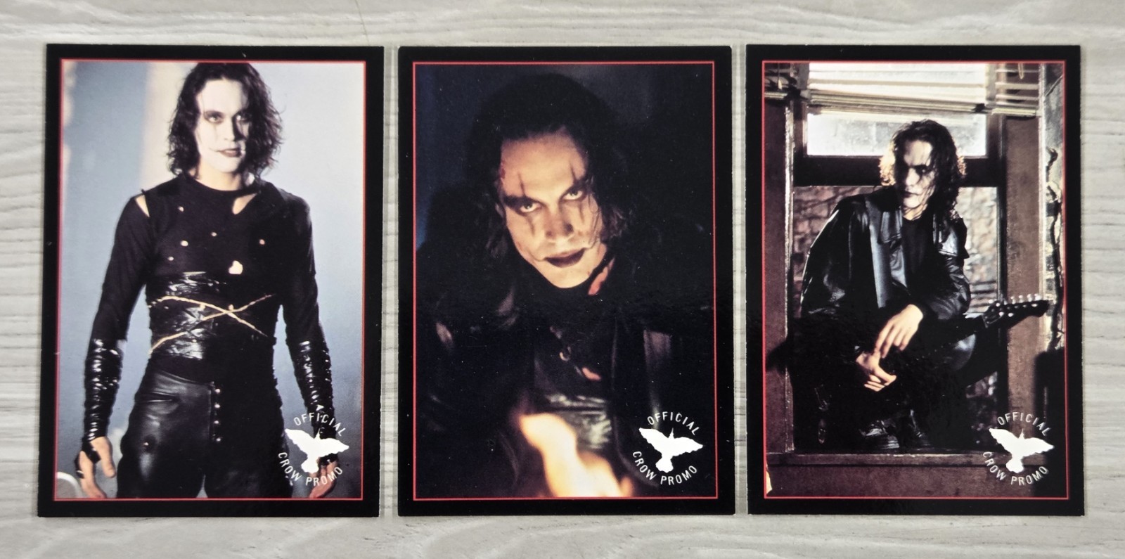 1994 Kitchen Sink The Crow Promo Cards #P1, P3 & P4 Brandon Lee