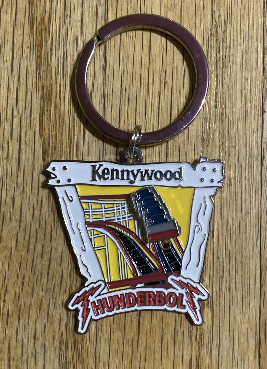 Kennywood Park , Thunderbolt Roller Coaster Keychain, Movable Coaster, New Kennywood Park , Thunderbolt Roller Coaster Keychain, Movable Coaster, New