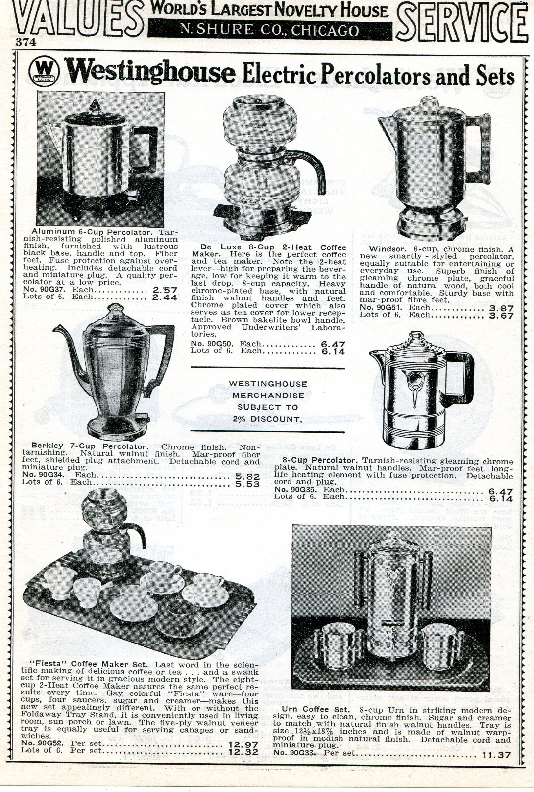 1938 Print Ad of Westinghouse Electric Percolators & Coffee Sets 1938 Print Ad of Westinghouse Electric Percolators & Coffee Sets