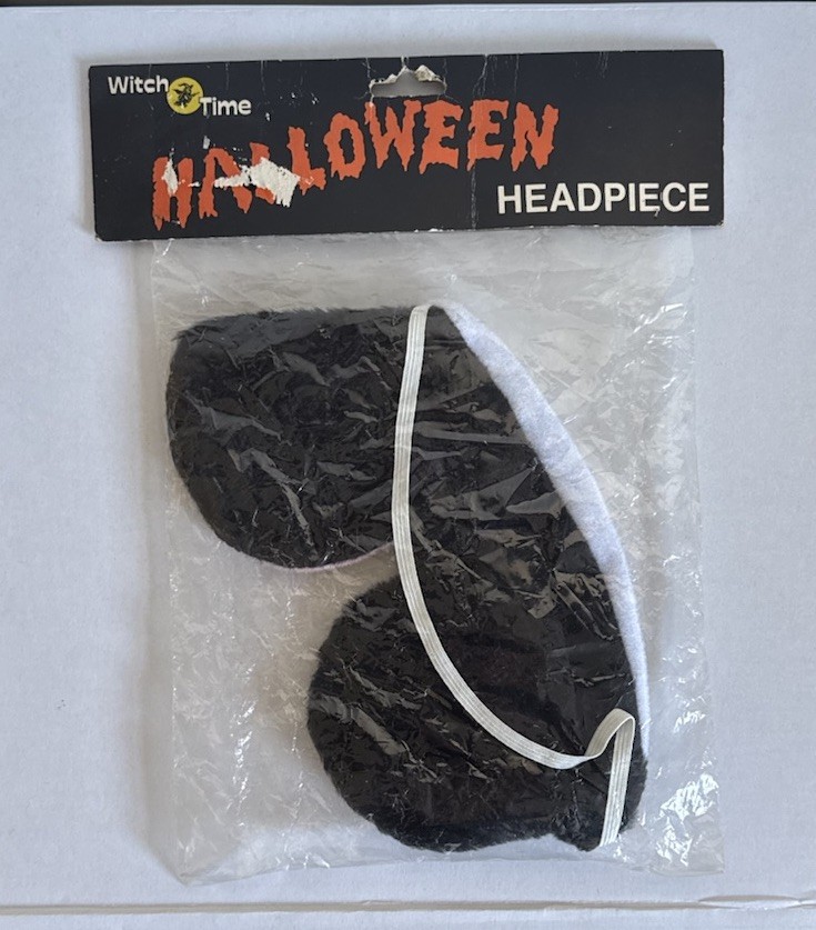 Vintage 1988 Witch Time Halloween Costume Headpiece Floppy Ears Factory Sealed