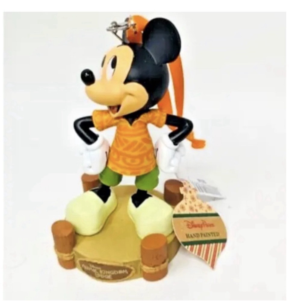 Disney Mickey Mouse Animal Kingdom Lodge Safari Ornament Hand Painted NEW