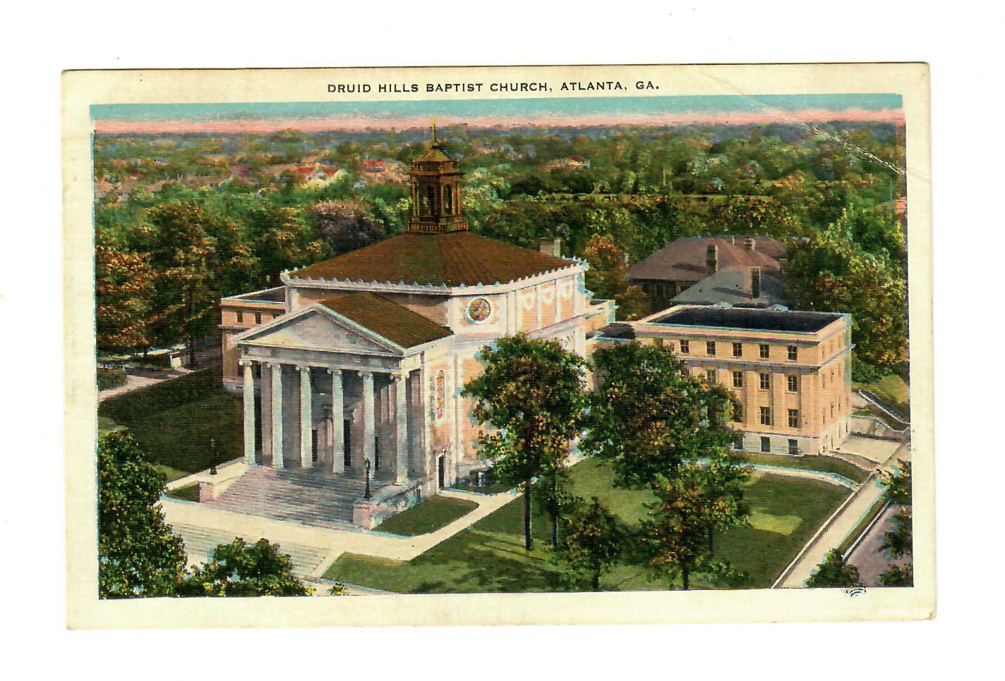 1935 Druid Hills Baptist Church Atlanta GA Postcard — Buy Savings Bonds (PC142) 1935 Druid Hills Baptist Church Atlanta GA Postcard — Buy Savings Bonds (PC142)