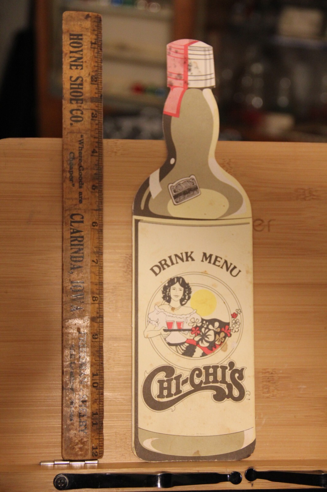 Chi-Chi\'s ChiChi\'s Drink Menu Vintage stained used wear tear
