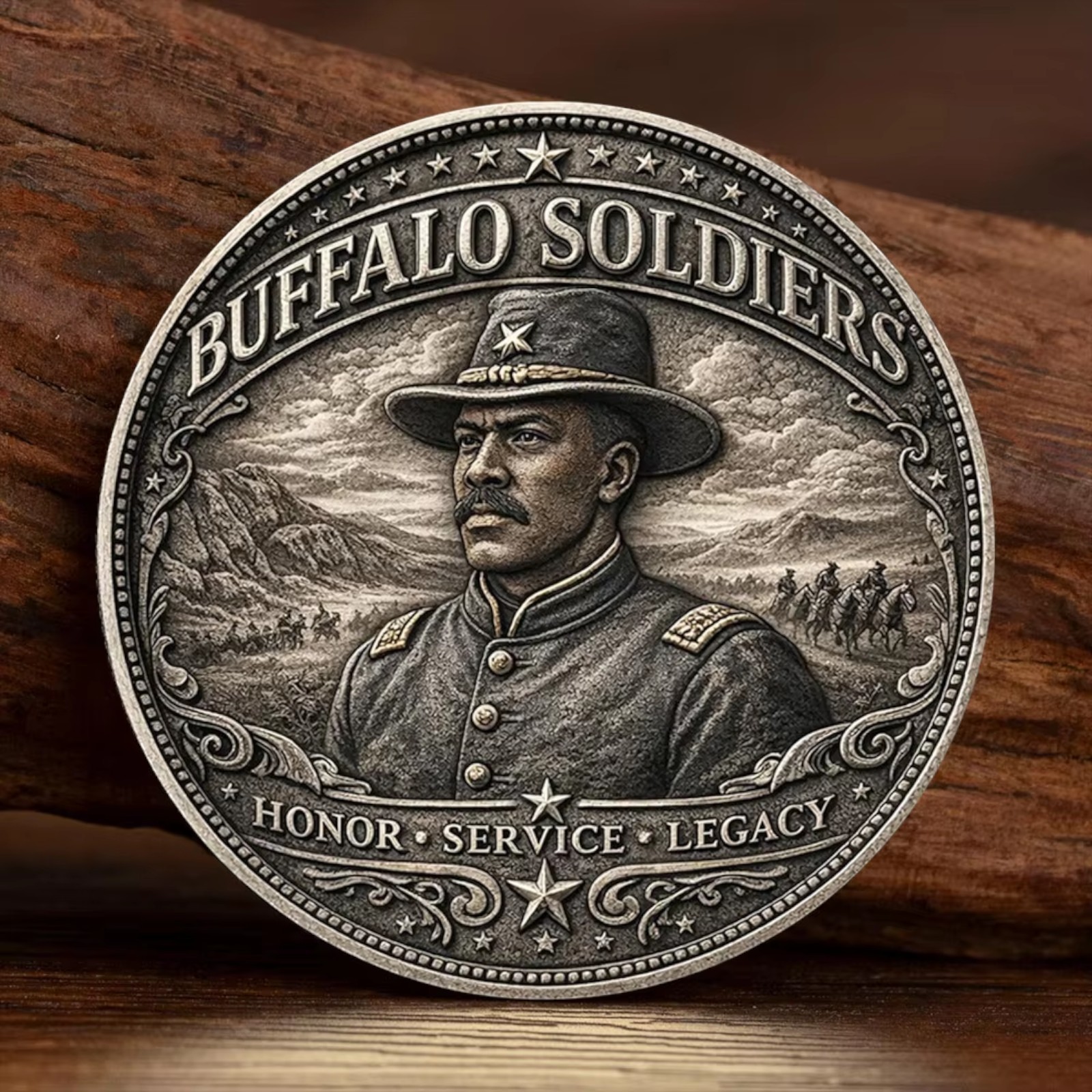 Buffalo Soldiers Challenge Coin US Cavalry Military Veteran Commemorative Buffalo Soldiers Challenge Coin US Cavalry Military Veteran Commemorative