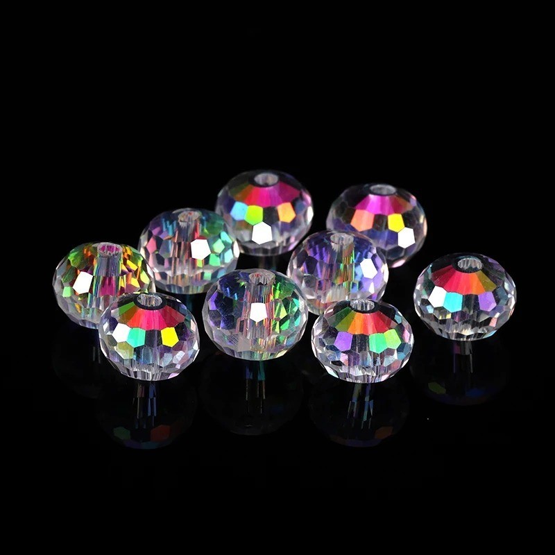 6mm 8mm Austria Crystal Beads 96 Faceted Round Loose Spacer Beads Rhinestone for