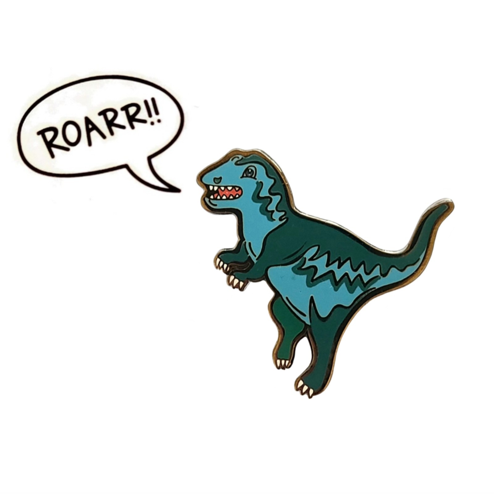 ⚡RARE⚡ PINTRILL x COACH 2017 Blue Rexy Pin *BRAND NEW* 🦖