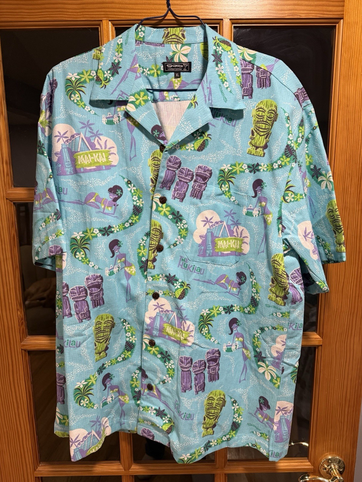 SHAG LIMITED EDITION THE HUKILAU MEN\'S XL HAWAIIAN SHIRT Poplin Fabric SHAG LIMITED EDITION THE HUKILAU MEN\'S XL HAWAIIAN SHIRT Poplin Fabric