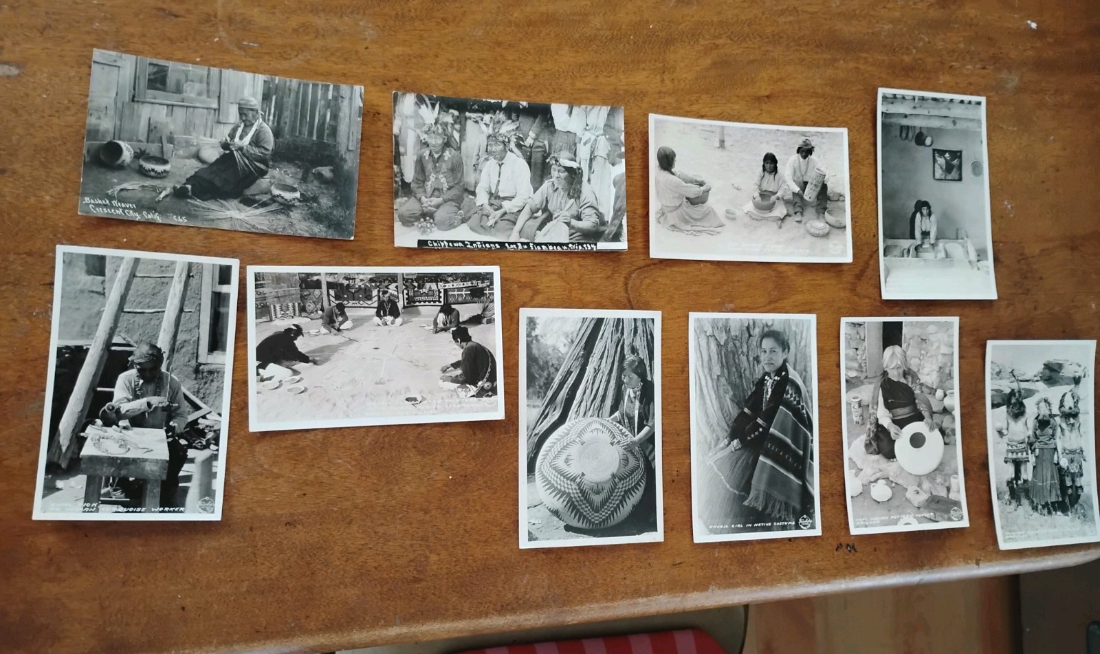 Vintage Early 1900s Native American Postcards Real Photos Lot Of 10