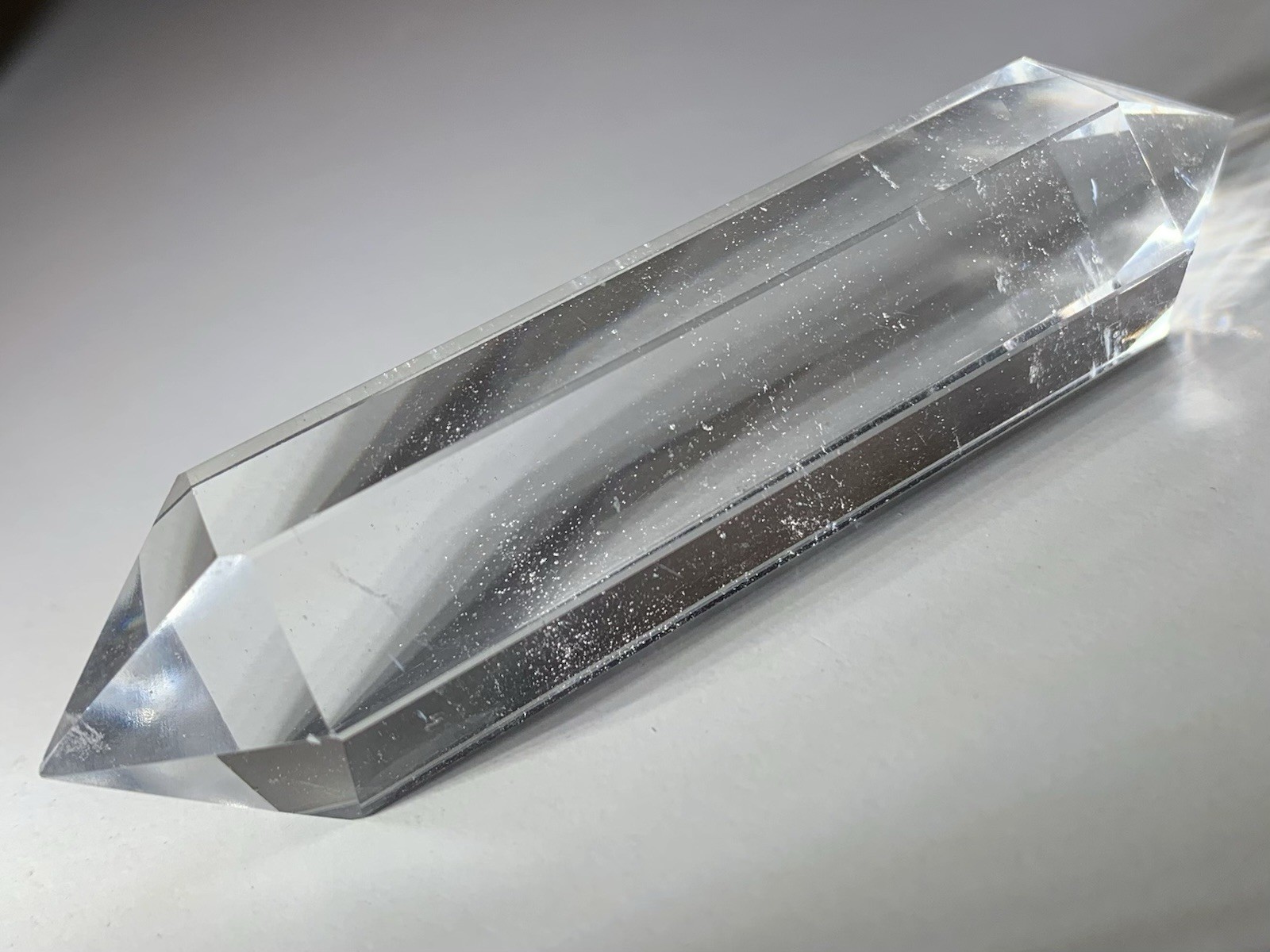 Natural Vogel Cut Quartz Crystal Specimen Double Point Generator Madagascar Natural Vogel Cut Quartz Crystal Specimen Double Point Generator Madagascar