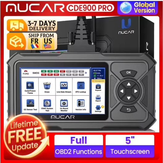 MUCAR CDE900 Pro Obd2 Scanner 2+32G Auto Car Diagnostic Tools Automotive OBD Sc