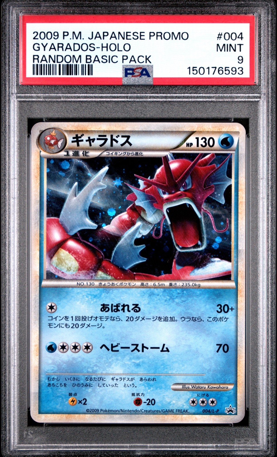 2009 Pokemon Jap Blackstar Promo Random Basic Pack Red Gyarados Holo PSA 9 Mint