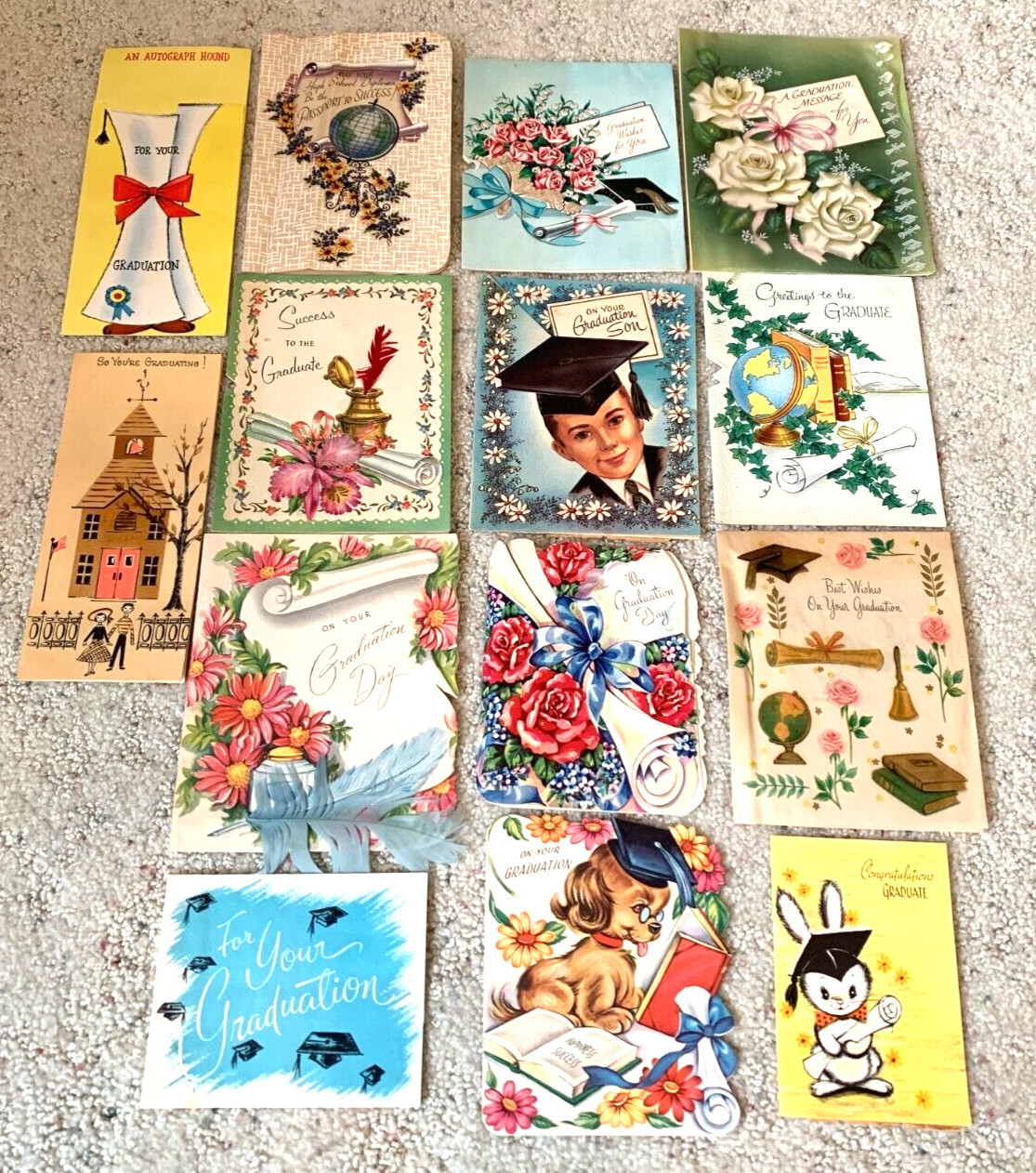 Vintage 1940-1957 Assorted Cards 49 in All Used/Written In