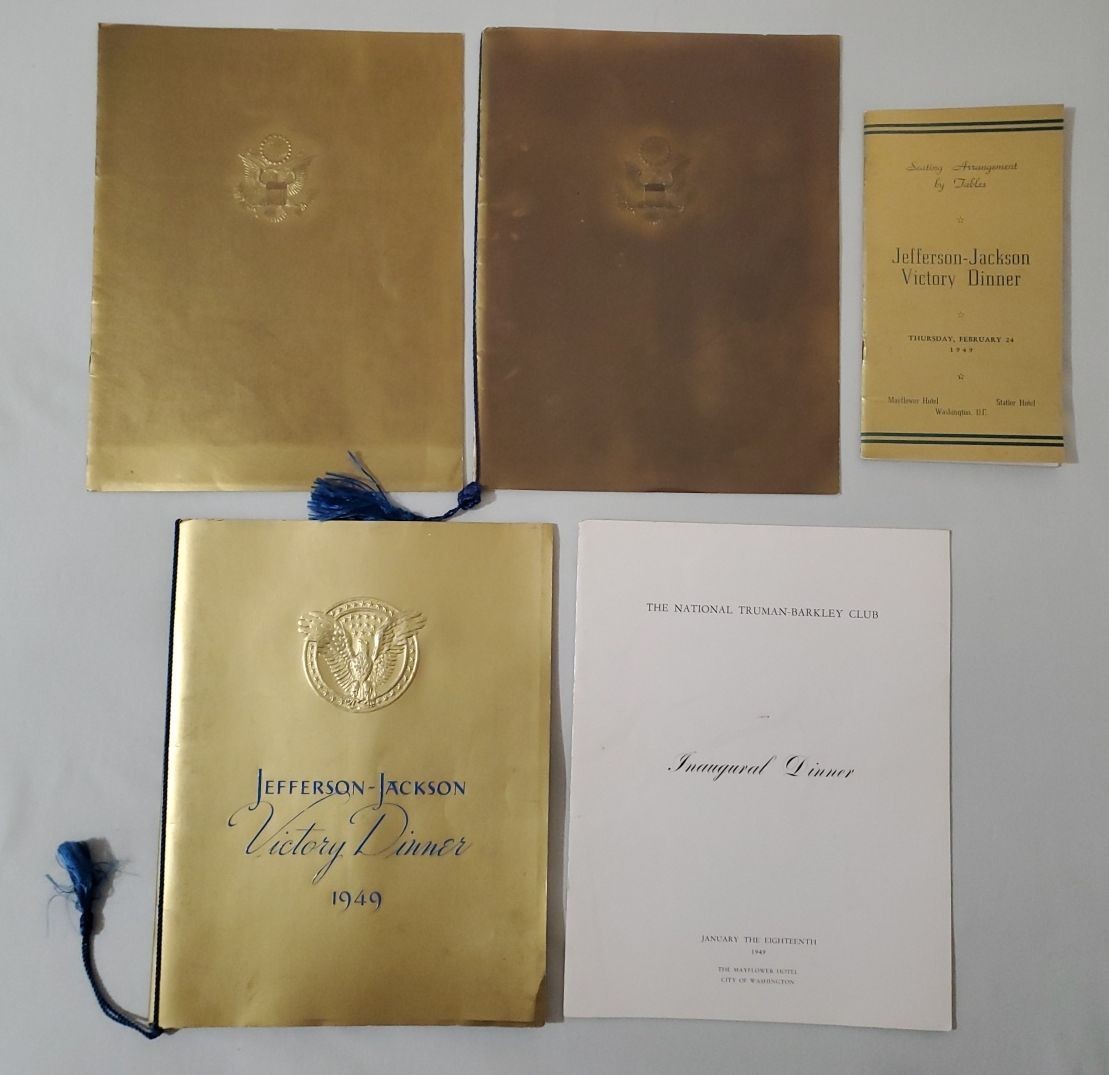 2X Truman 1949 Inaugural Ball Program, Seating Arrangement, Victory Dinner LOT 2X Truman 1949 Inaugural Ball Program, Seating Arrangement, Victory Dinner LOT