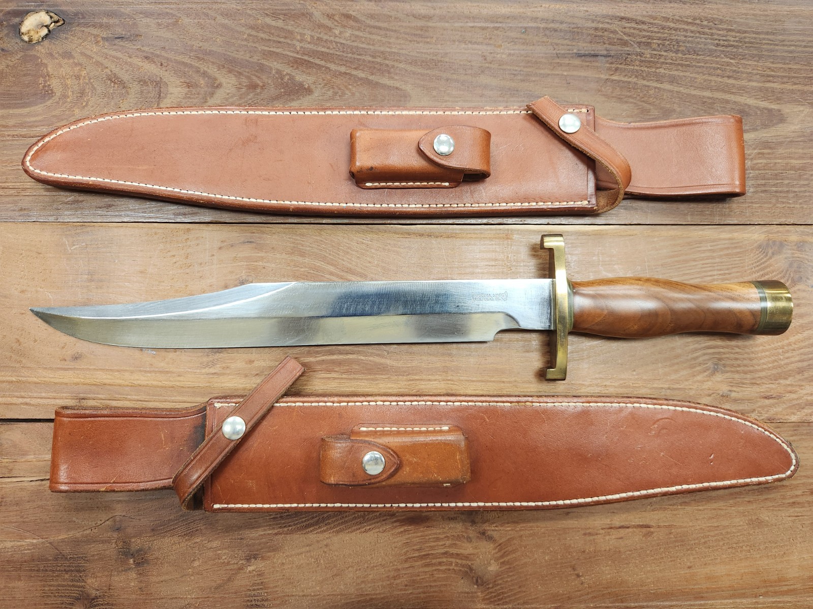 Vintage 1980s Randall Model 12-13 Raymond Thorp Bowie Knife + R&L Hand Sheaths